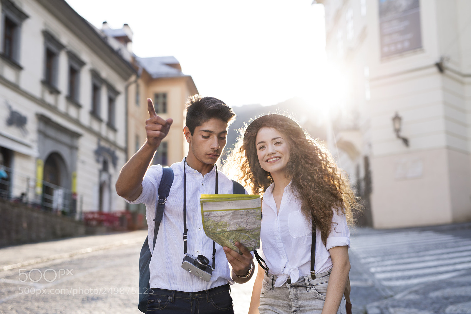 Nikon D5 sample photo. Two young tourists with photography