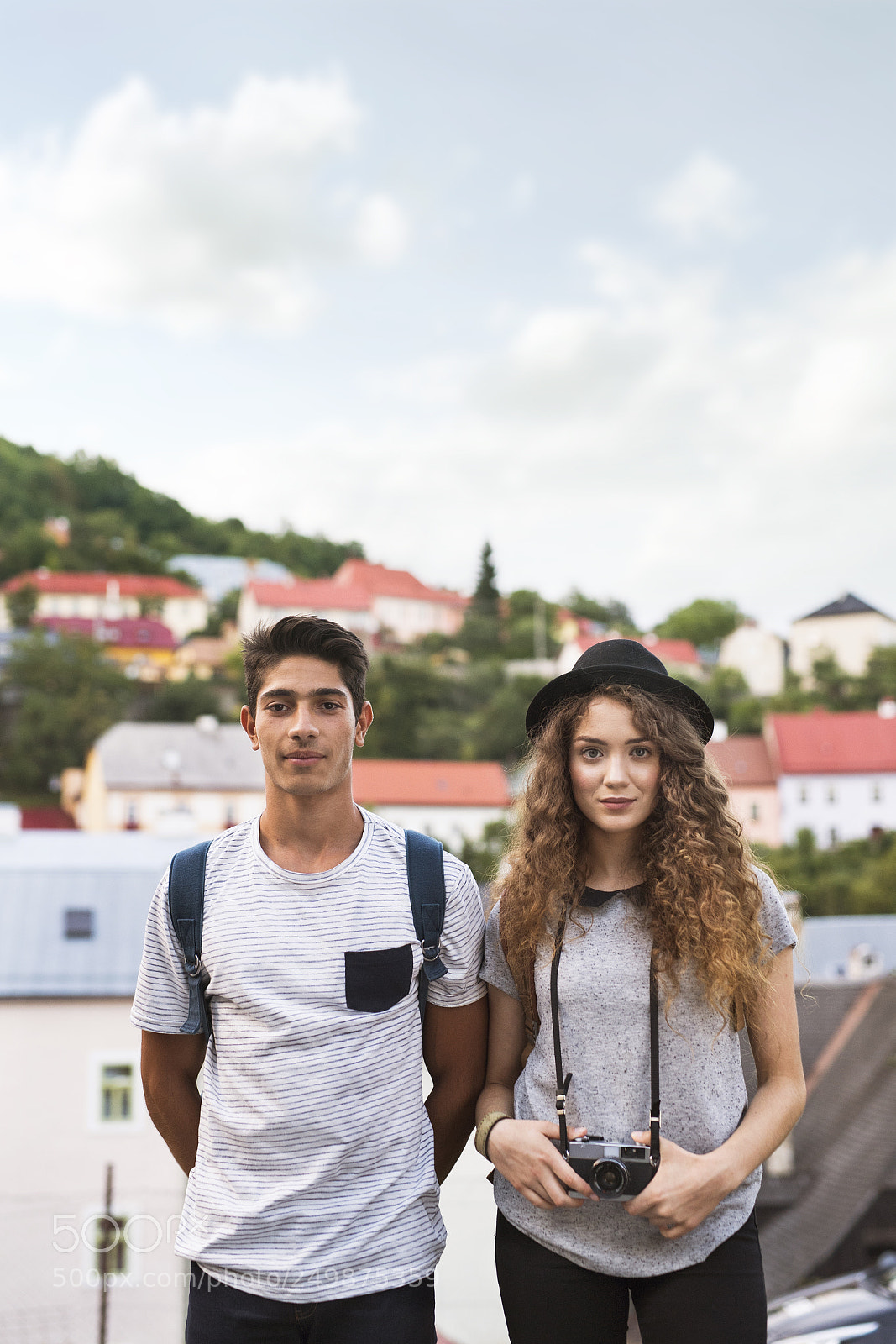 Nikon D5 sample photo. Two young tourists with photography