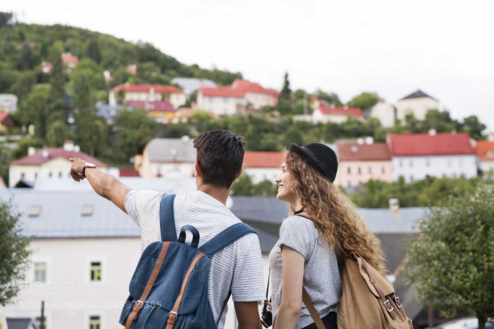 Nikon D5 sample photo. Two young tourists with photography