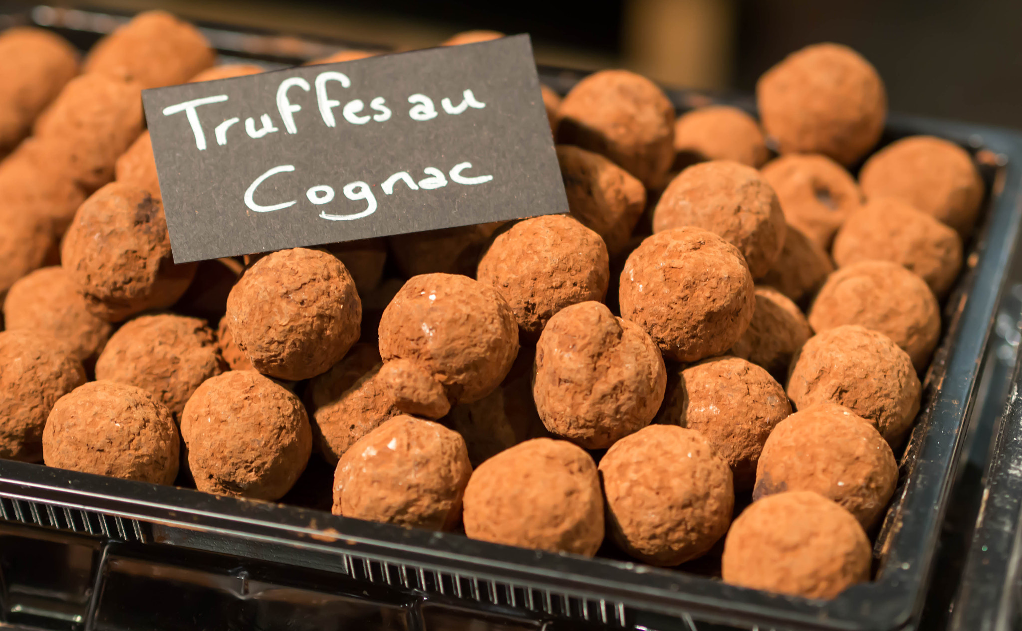 Olympus PEN E-PM2 sample photo. Chocolate truffle with cognac photography
