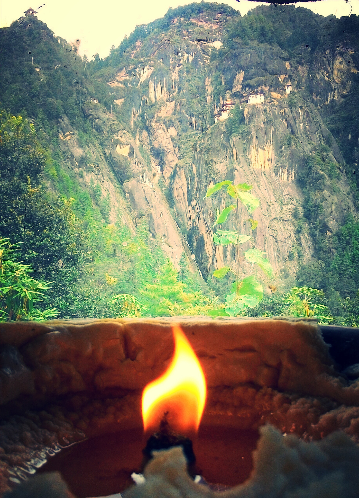ASUS T00J sample photo. Fire on mountain photography