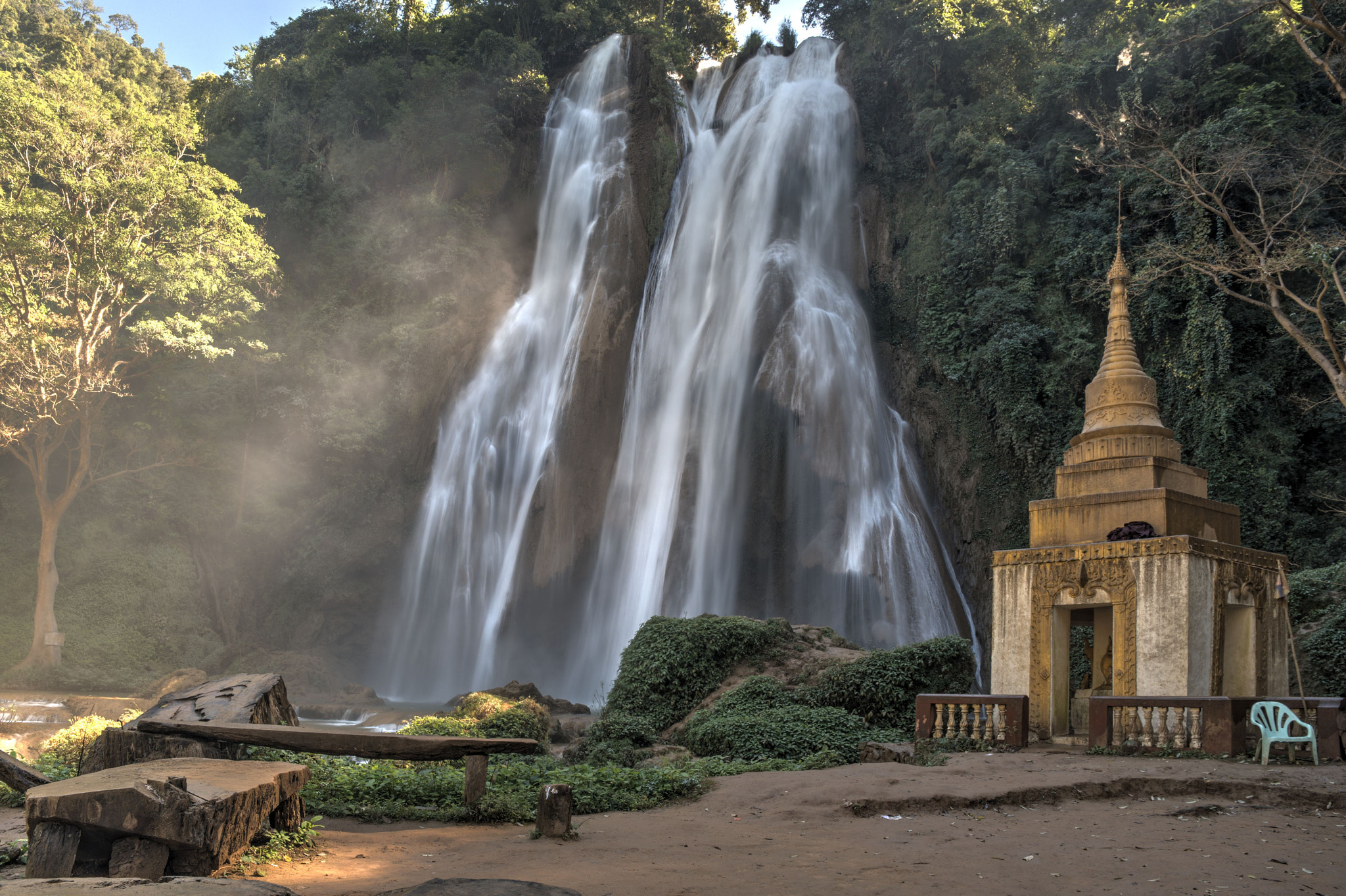 Nikon D500 sample photo. Myanmar waterfall photography