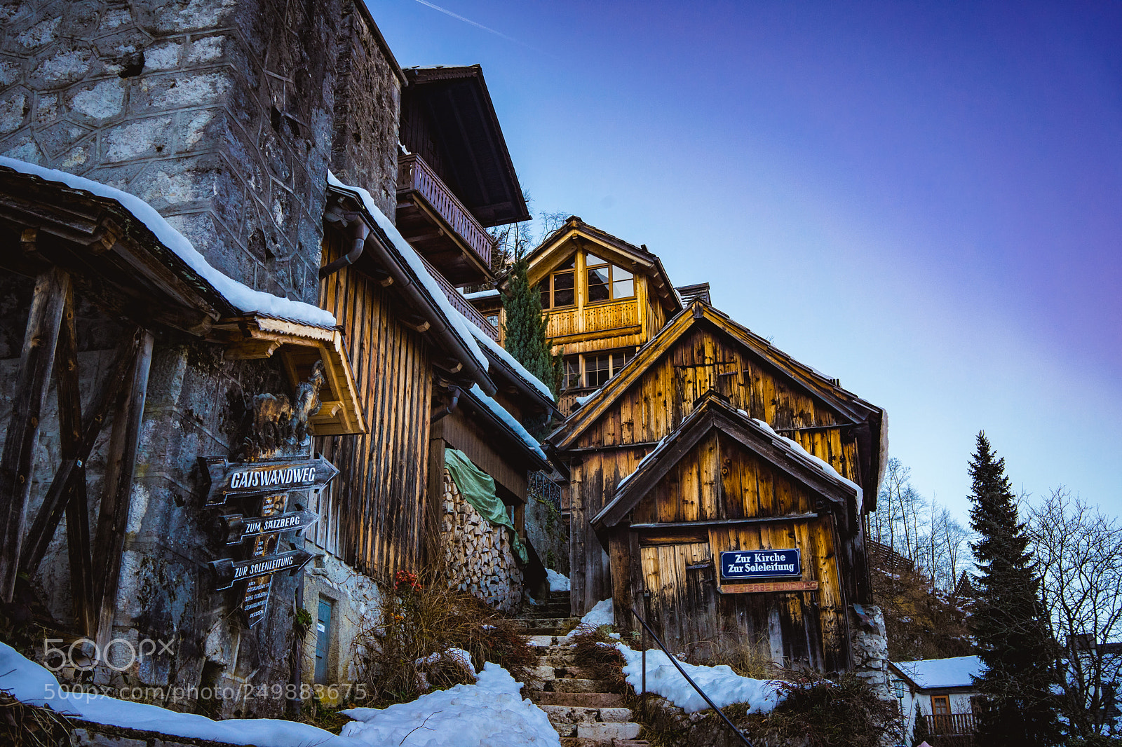 Sony a7 II sample photo. Houses at hallstatt photography
