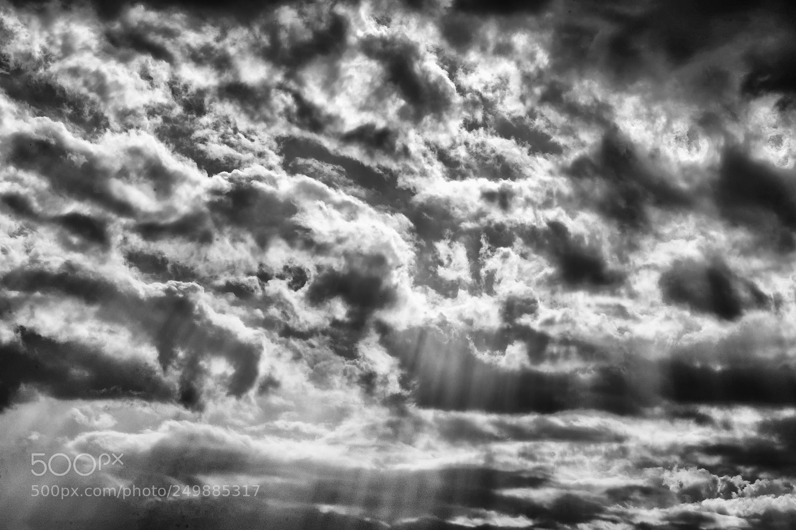 Nikon D700 sample photo. Cloud landscape in black photography