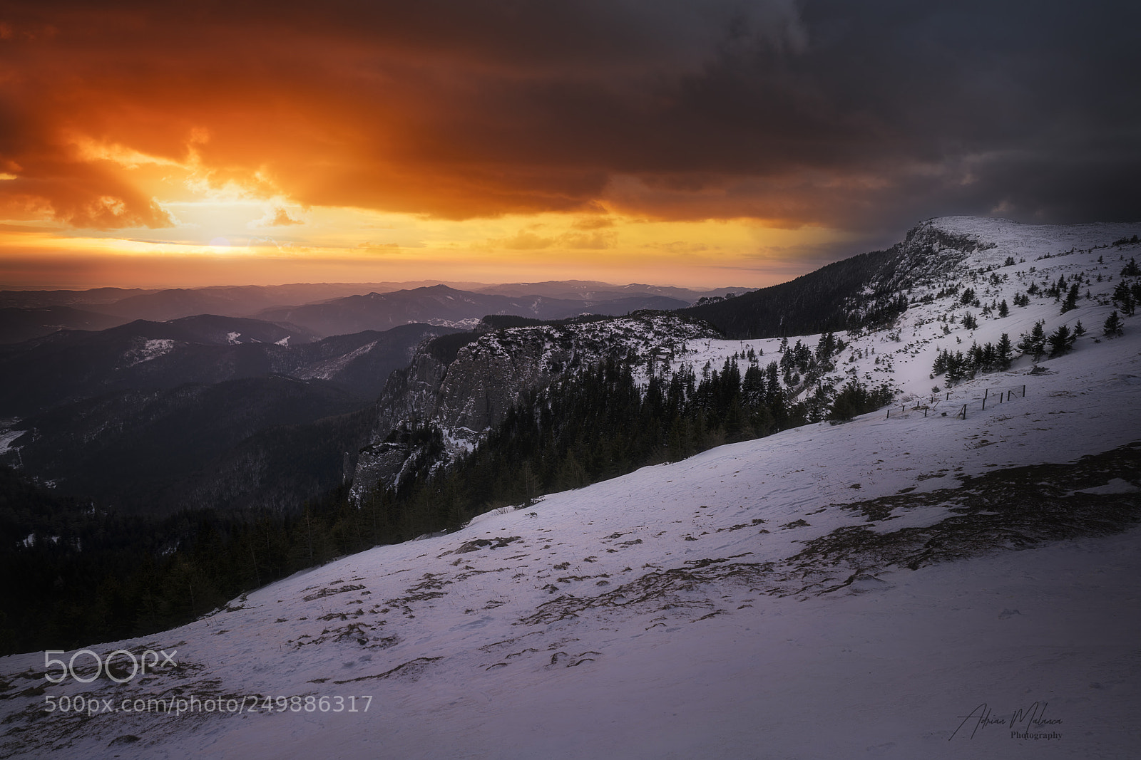 Sony a7R II sample photo. Sunrise at ceahlau mountains photography