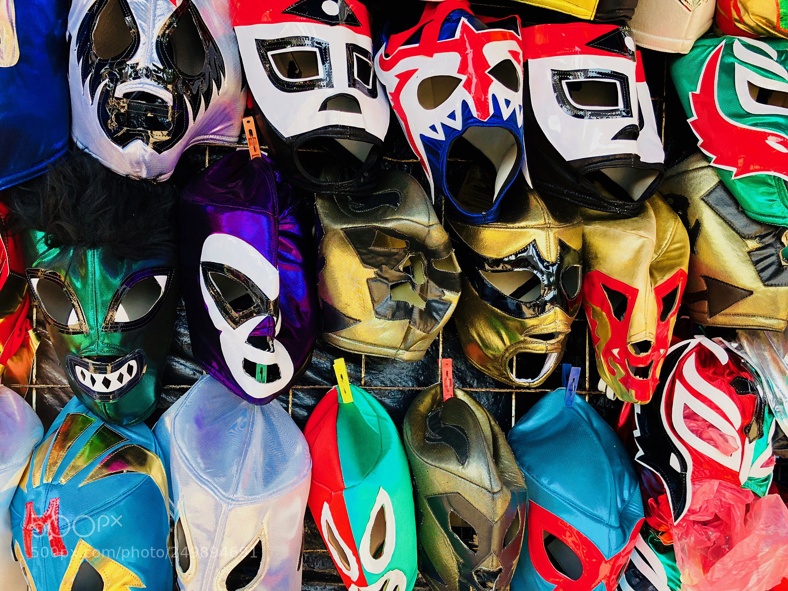 Apple iPhone 8 sample photo. Luchadores masks photography
