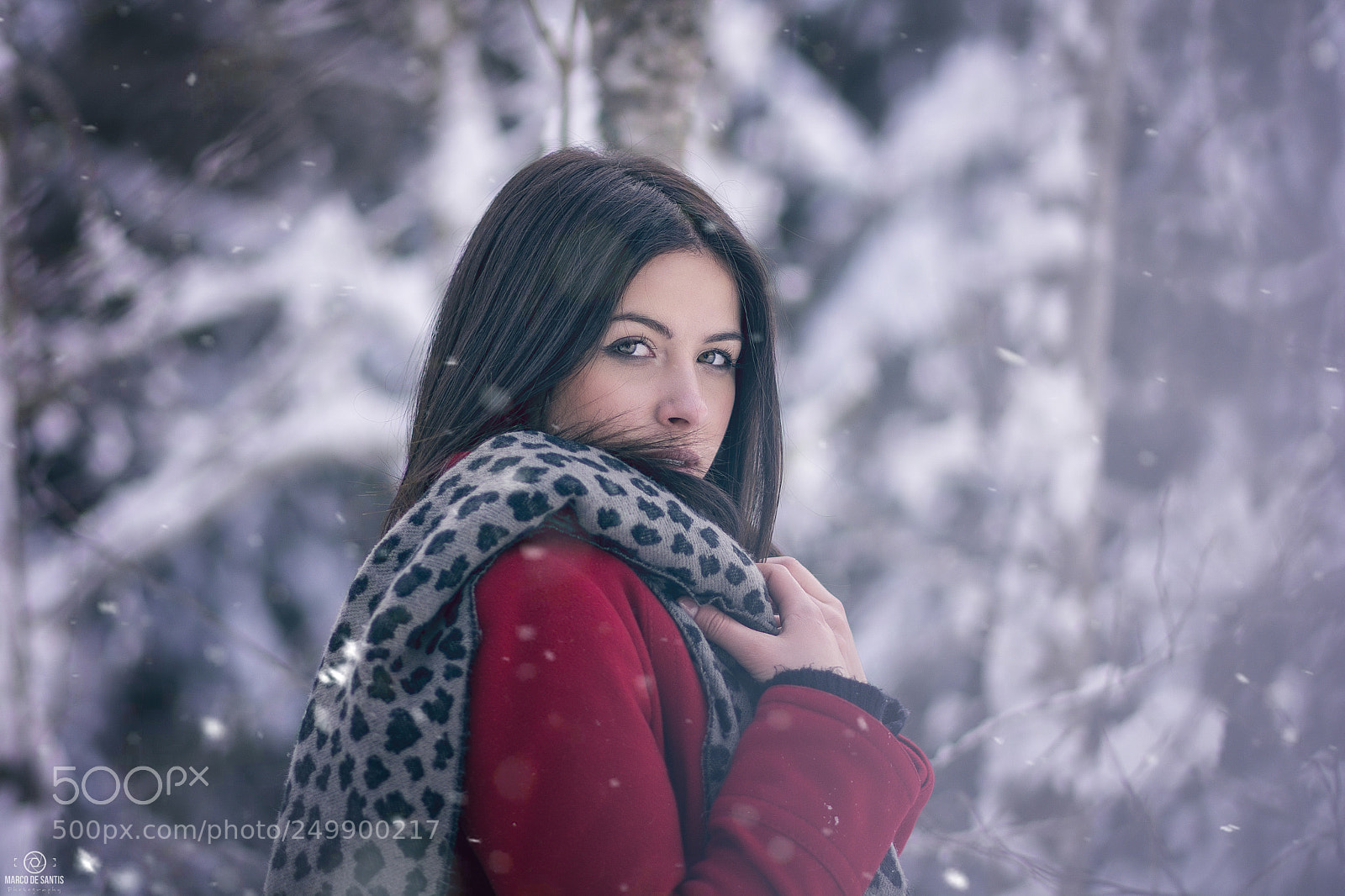 Nikon D7100 sample photo. Woman in the snow photography