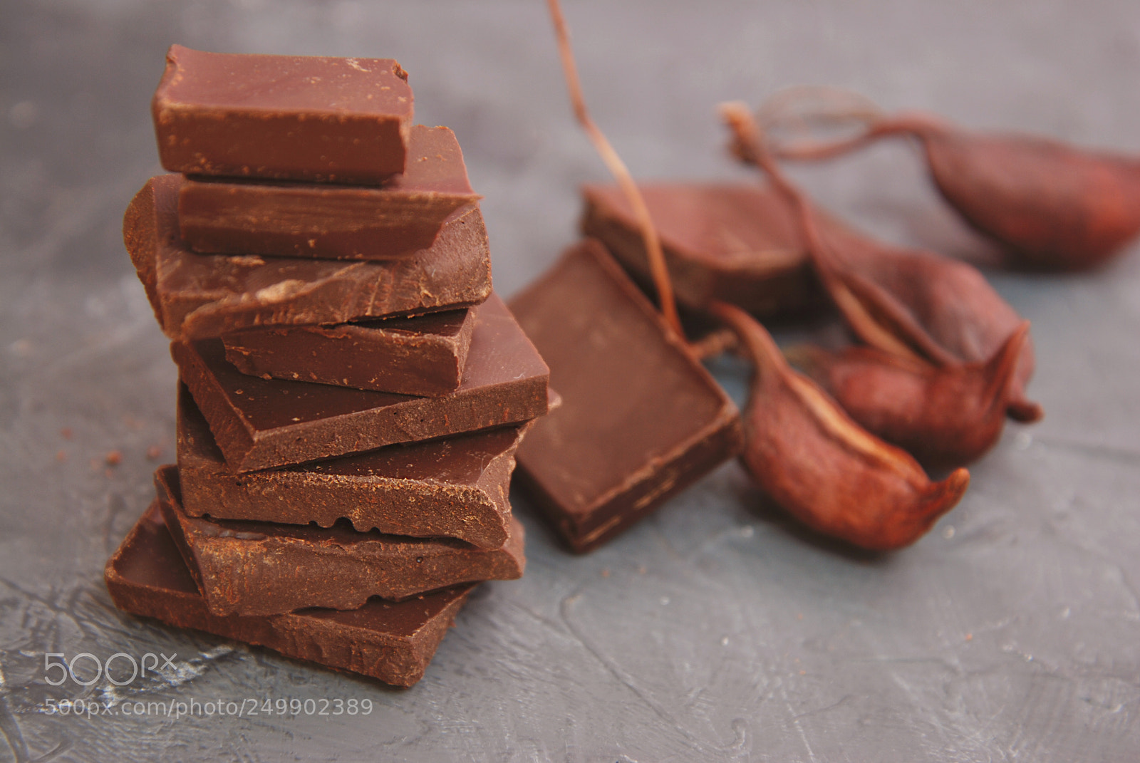Nikon D80 sample photo. Chocolates isolated ongray background photography