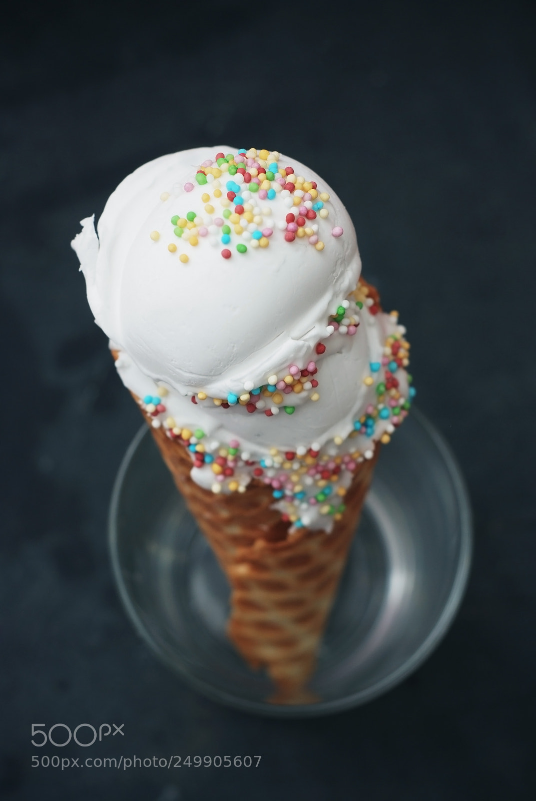 Nikon D80 sample photo. Ice cream in waffle photography