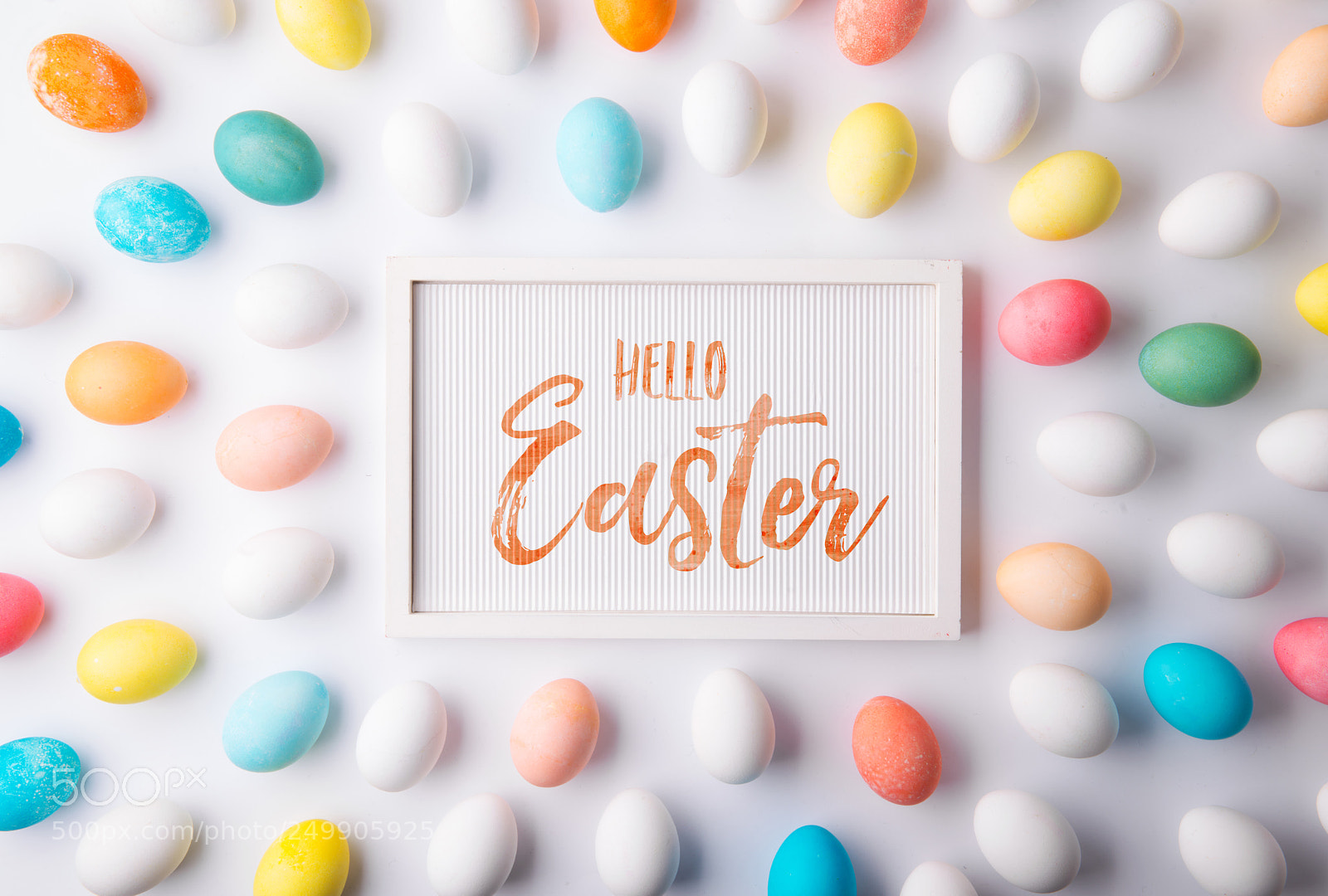 Nikon D800 sample photo. Hello easter flat lay photography