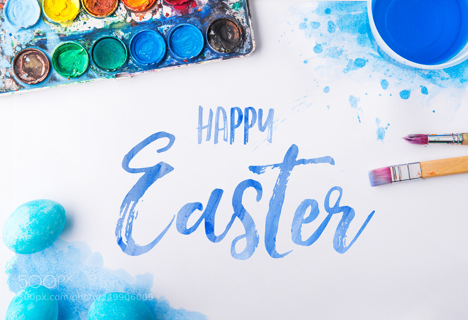 Nikon D800 sample photo. Happy easter flat lay photography