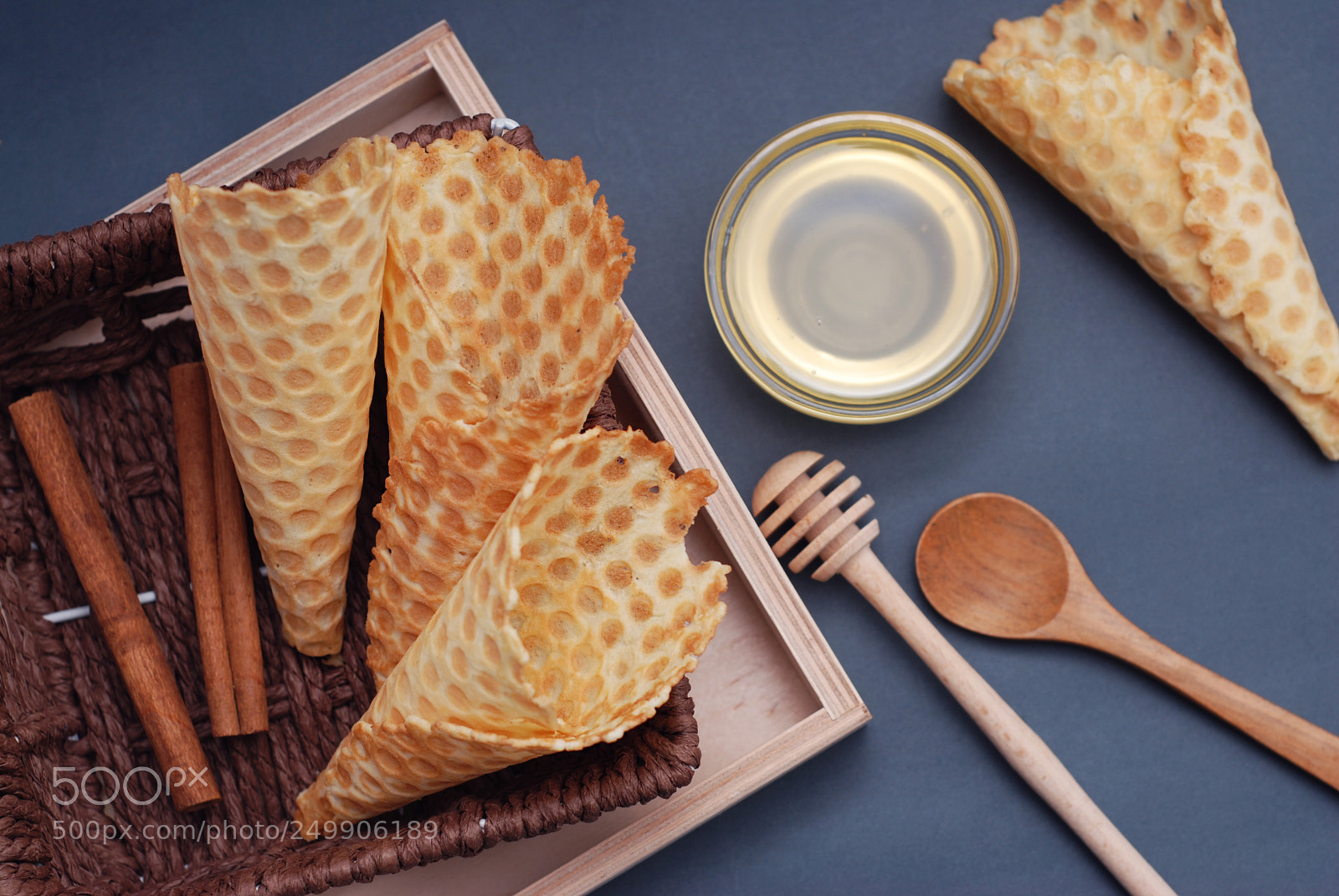 Nikon D80 sample photo. Empty waffle cones homemade photography
