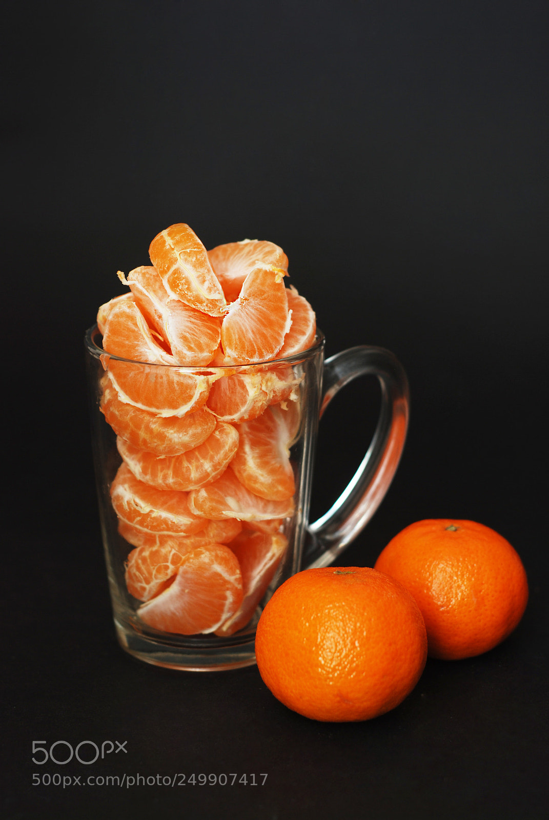 Nikon D80 sample photo. Peeled tangerine slicesin glass photography