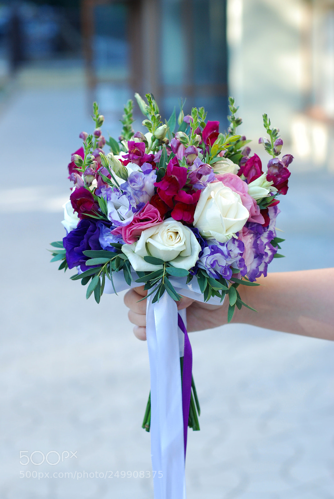 Nikon D80 sample photo. Bridal bouquet with purple photography