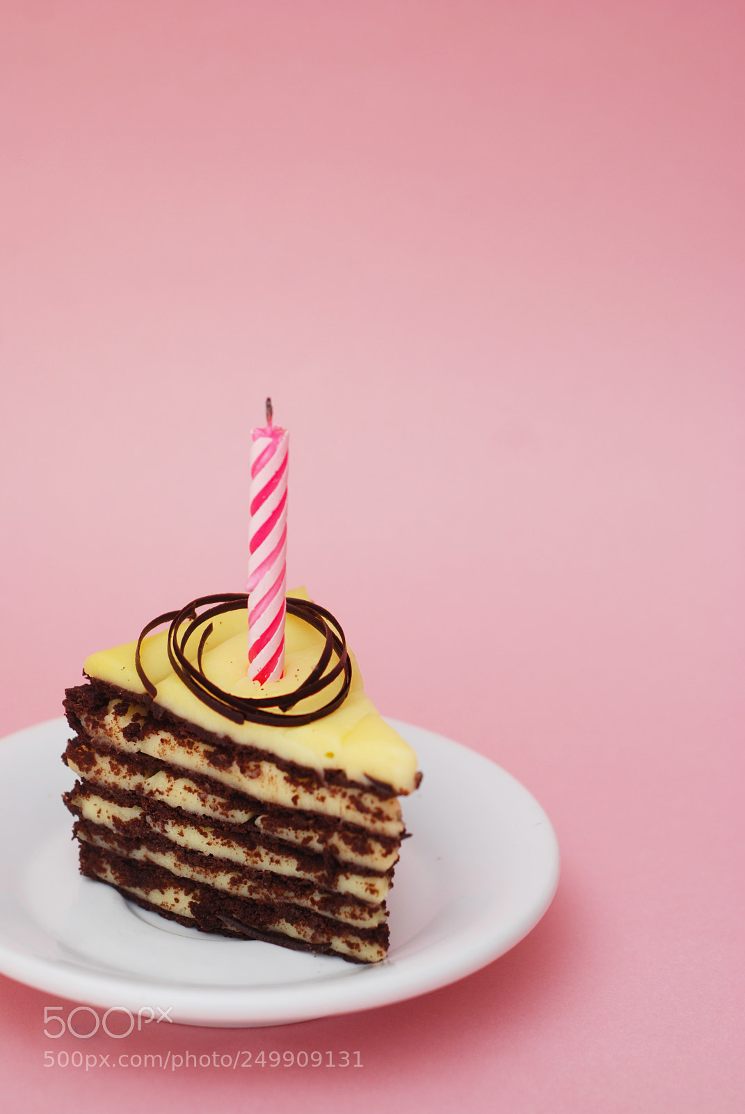 Nikon D80 sample photo. Chocolate cake on pink photography