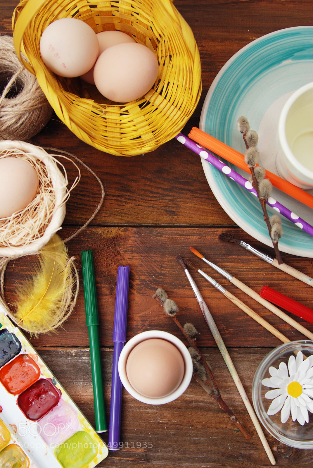 Nikon D80 sample photo. Painting easter eggs with photography