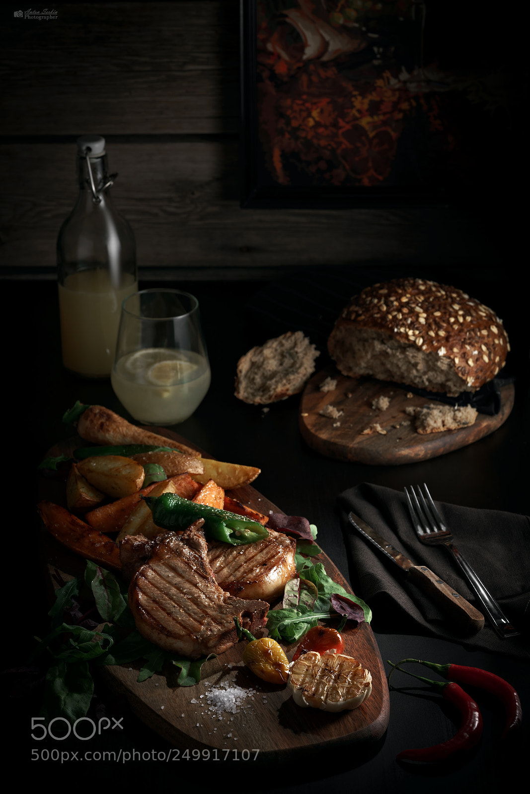 Sony a7R II sample photo. Rustic meal photography