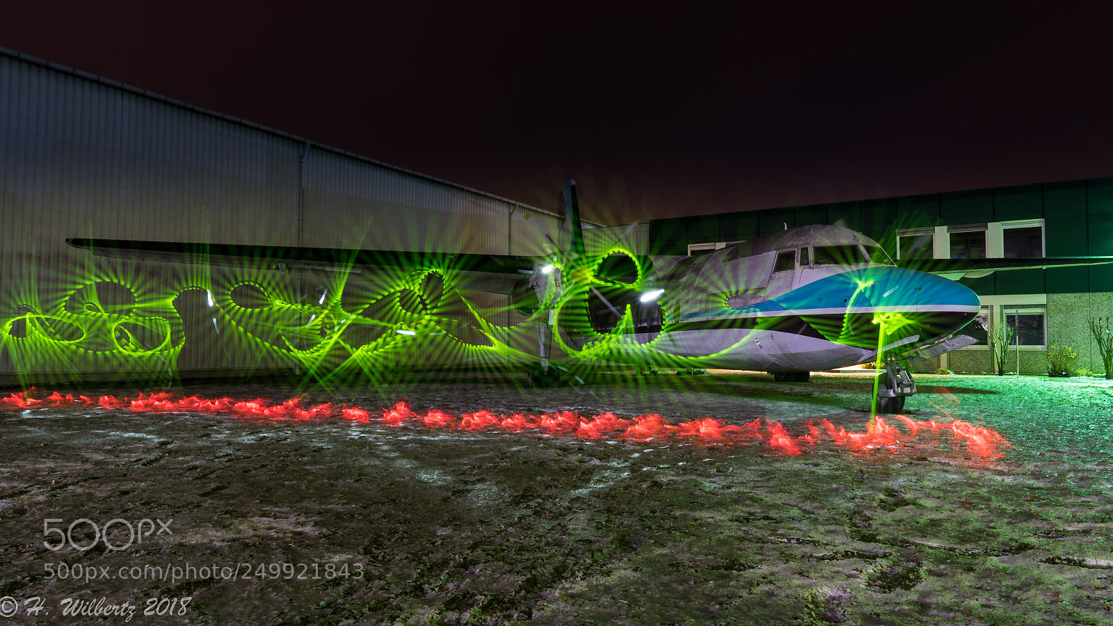 Sony a7 II sample photo. Lightpainting on airport m photography