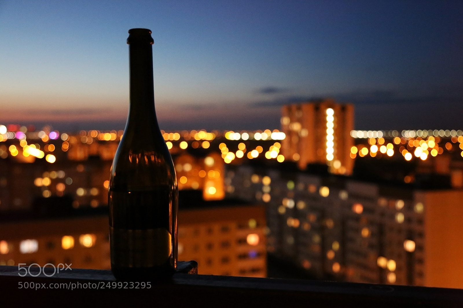 Canon EOS 6D sample photo. Wine bottle at sunset photography
