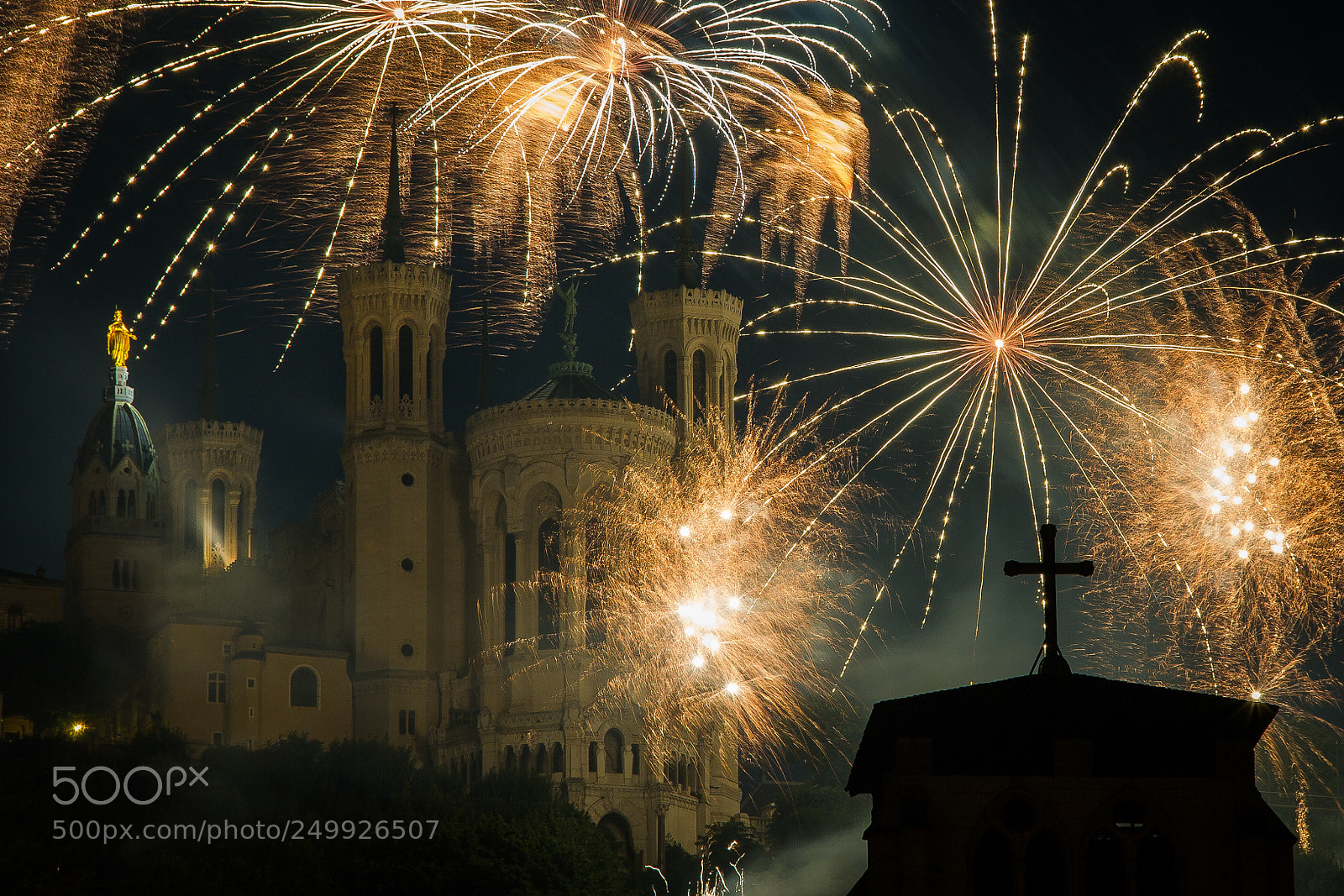 Canon EOS 7D sample photo. Feu d'artifice, lyon 14 juillet photography