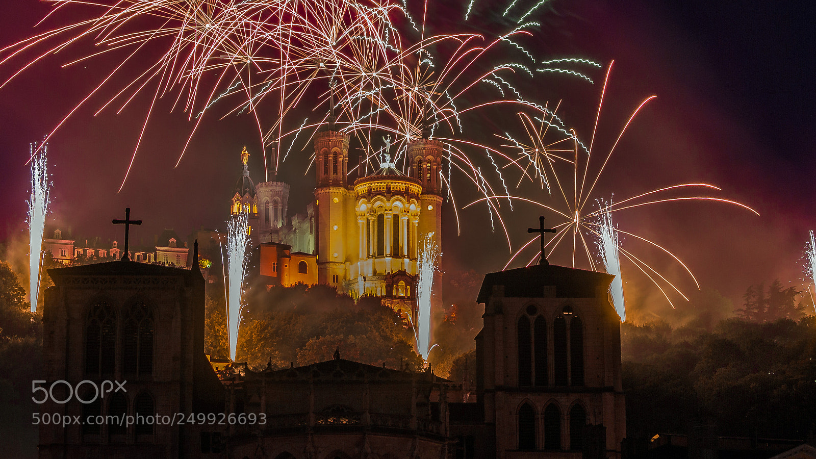 Canon EOS 7D sample photo. Feu d'artifice, lyon 14 juillet photography