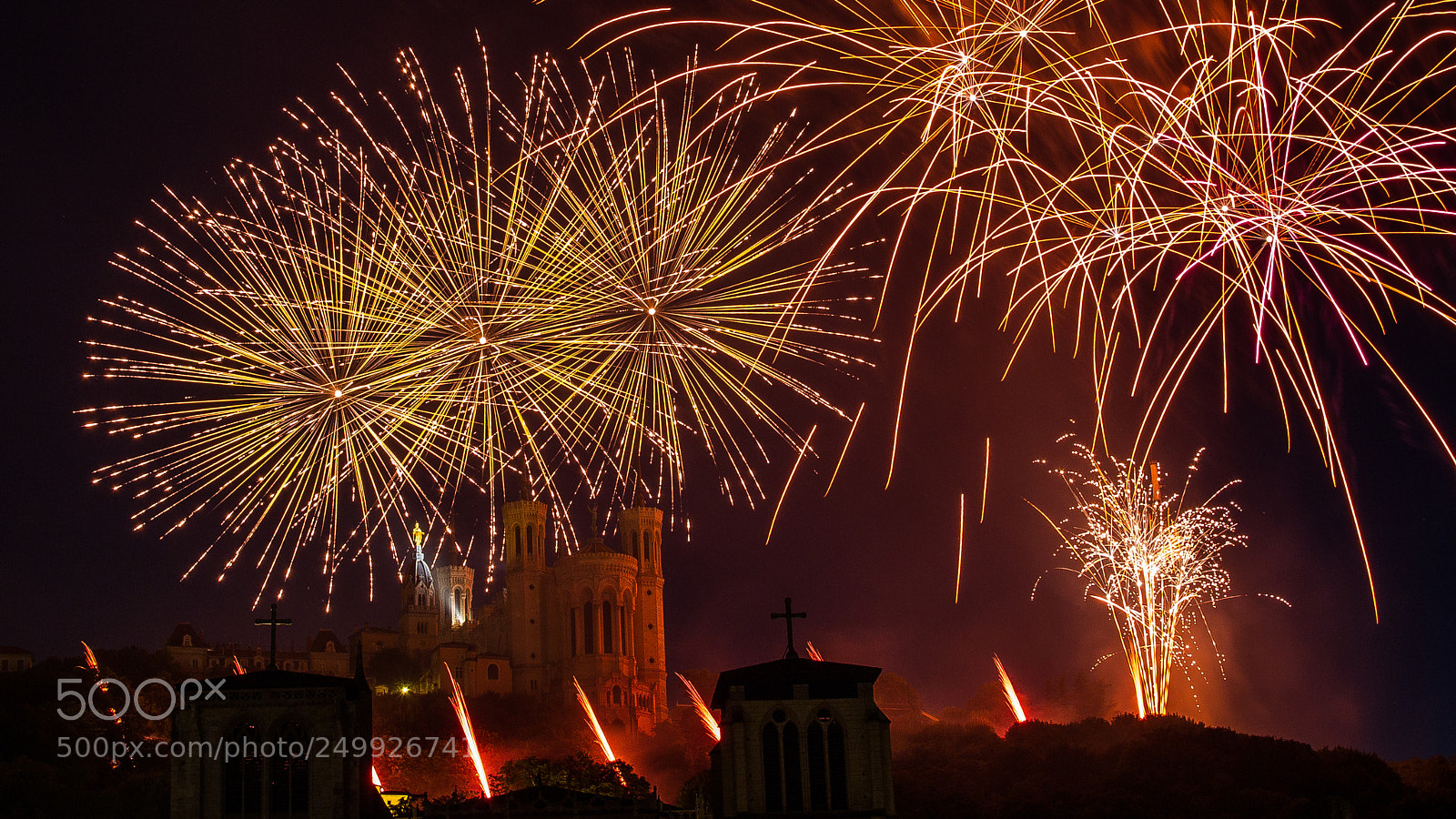 Canon EOS 7D sample photo. Feu d'artifice, lyon 14 juillet photography