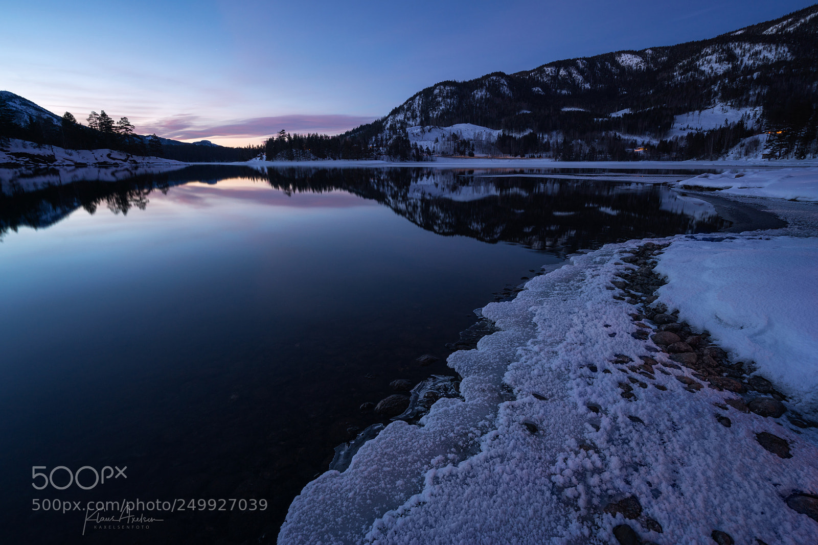 Sony a7R II sample photo. "blue hour along sperillen" photography
