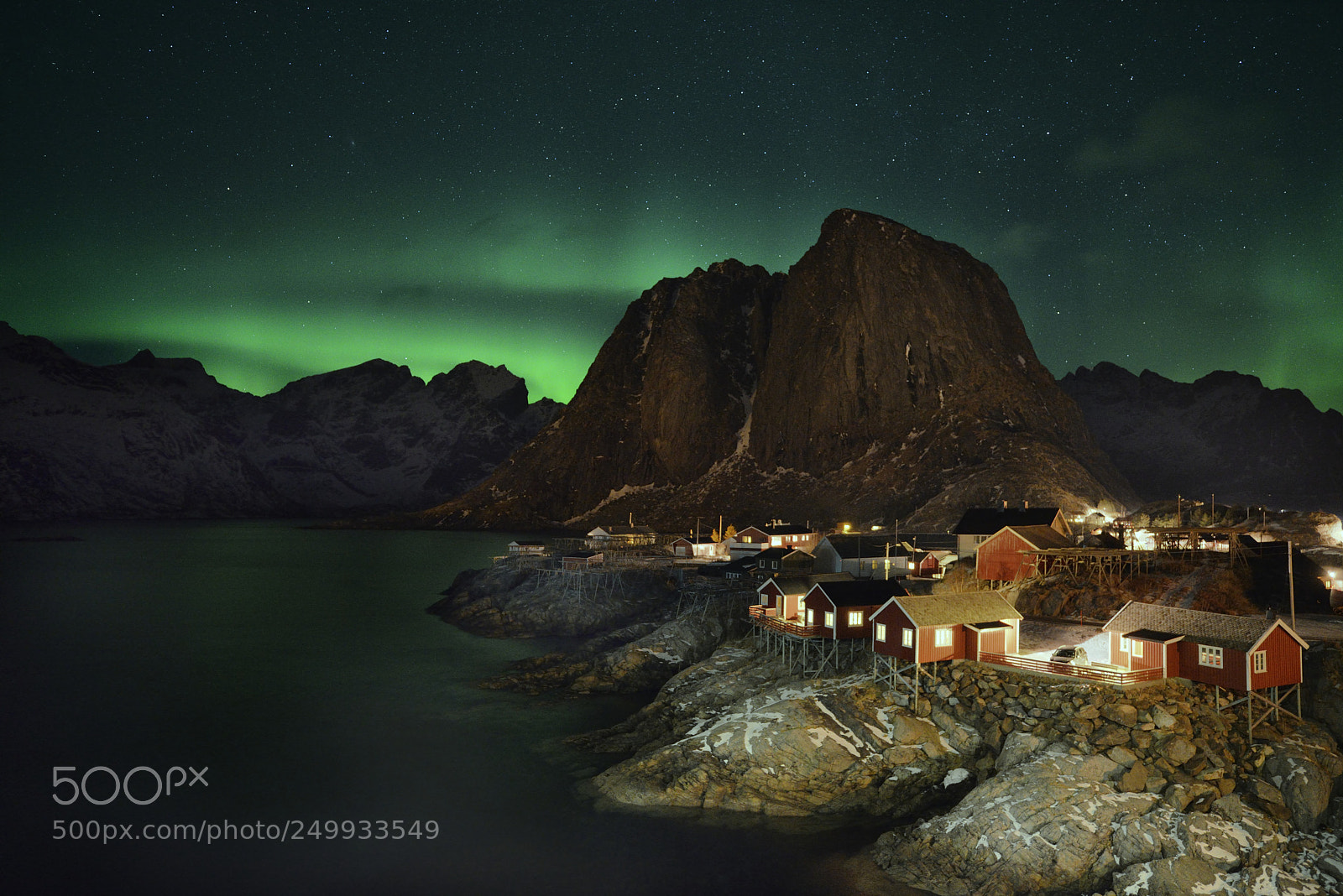 Nikon D800 sample photo. Northern lights over hamn photography