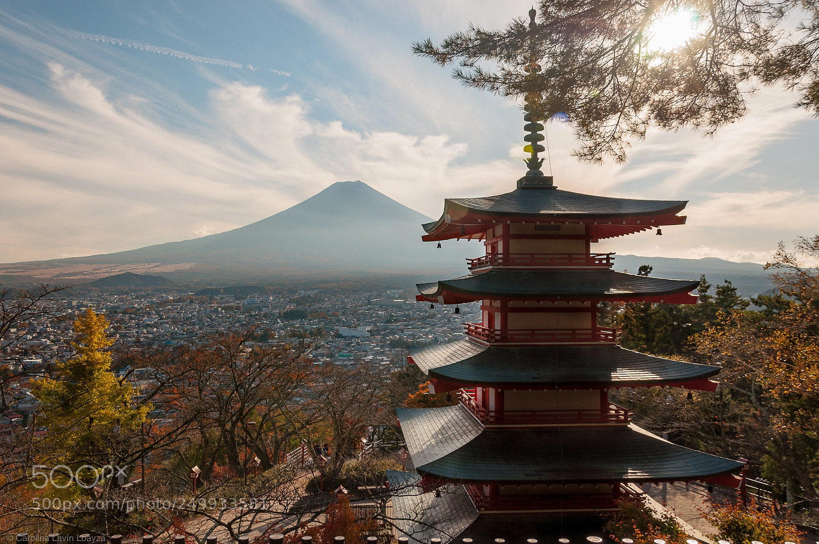 Nikon D90 sample photo. Pagoda chureito con vista photography