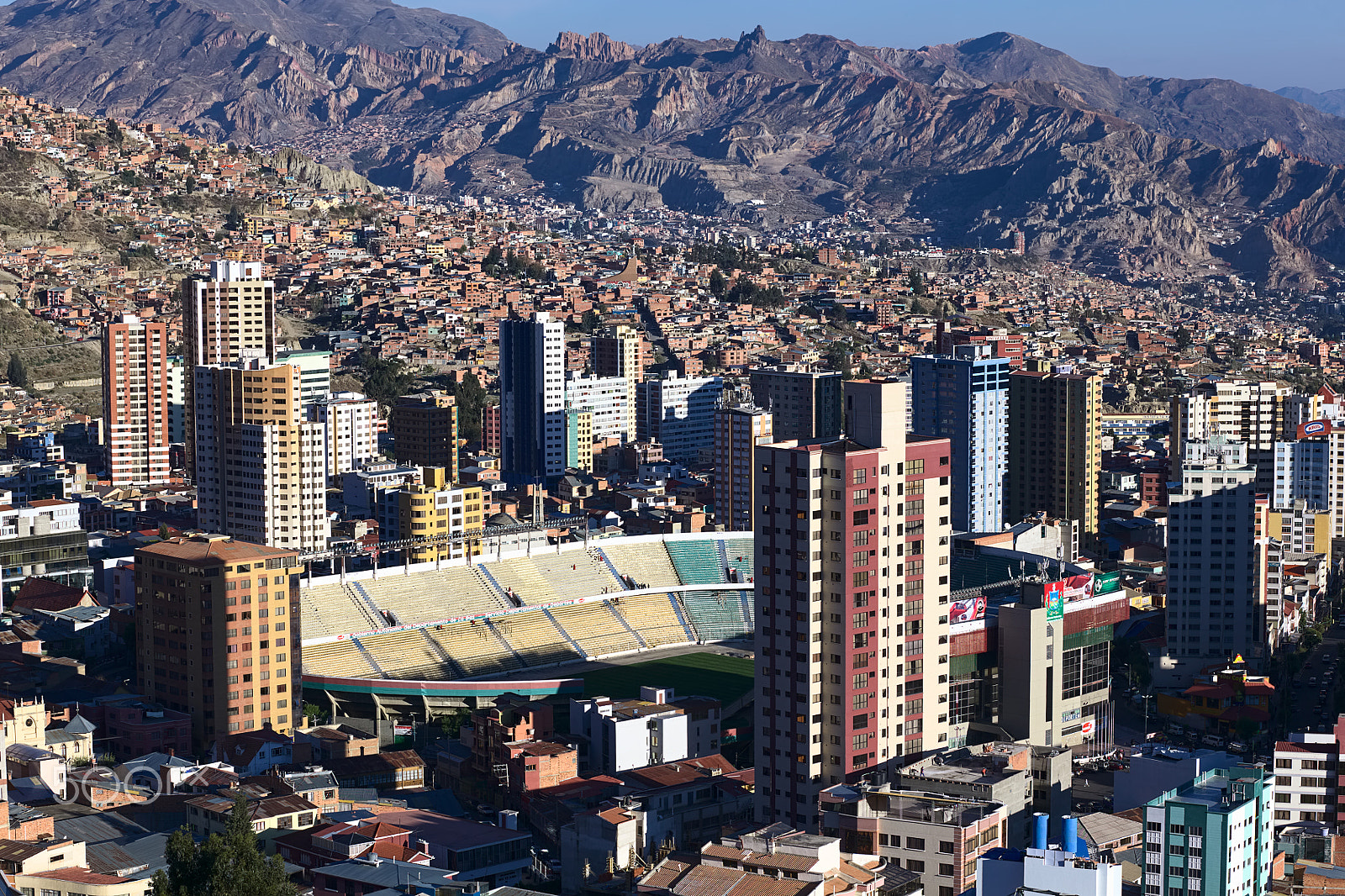 Canon EOS 5D Mark II + Canon EF 85mm F1.8 USM sample photo. Stadium estadio hernando siles in la paz, bolivia photography