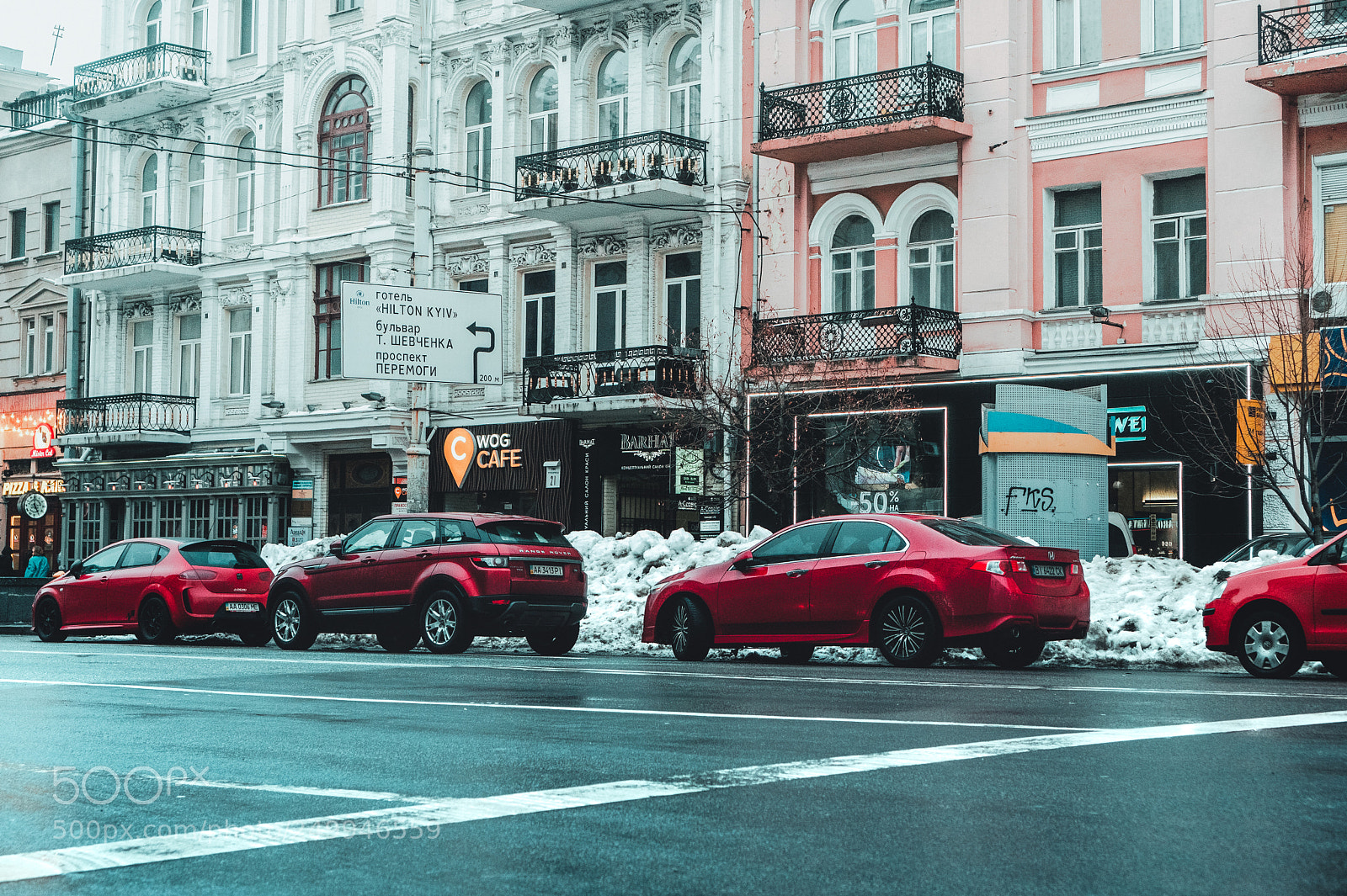 Sony a6500 sample photo. Few red cars photography
