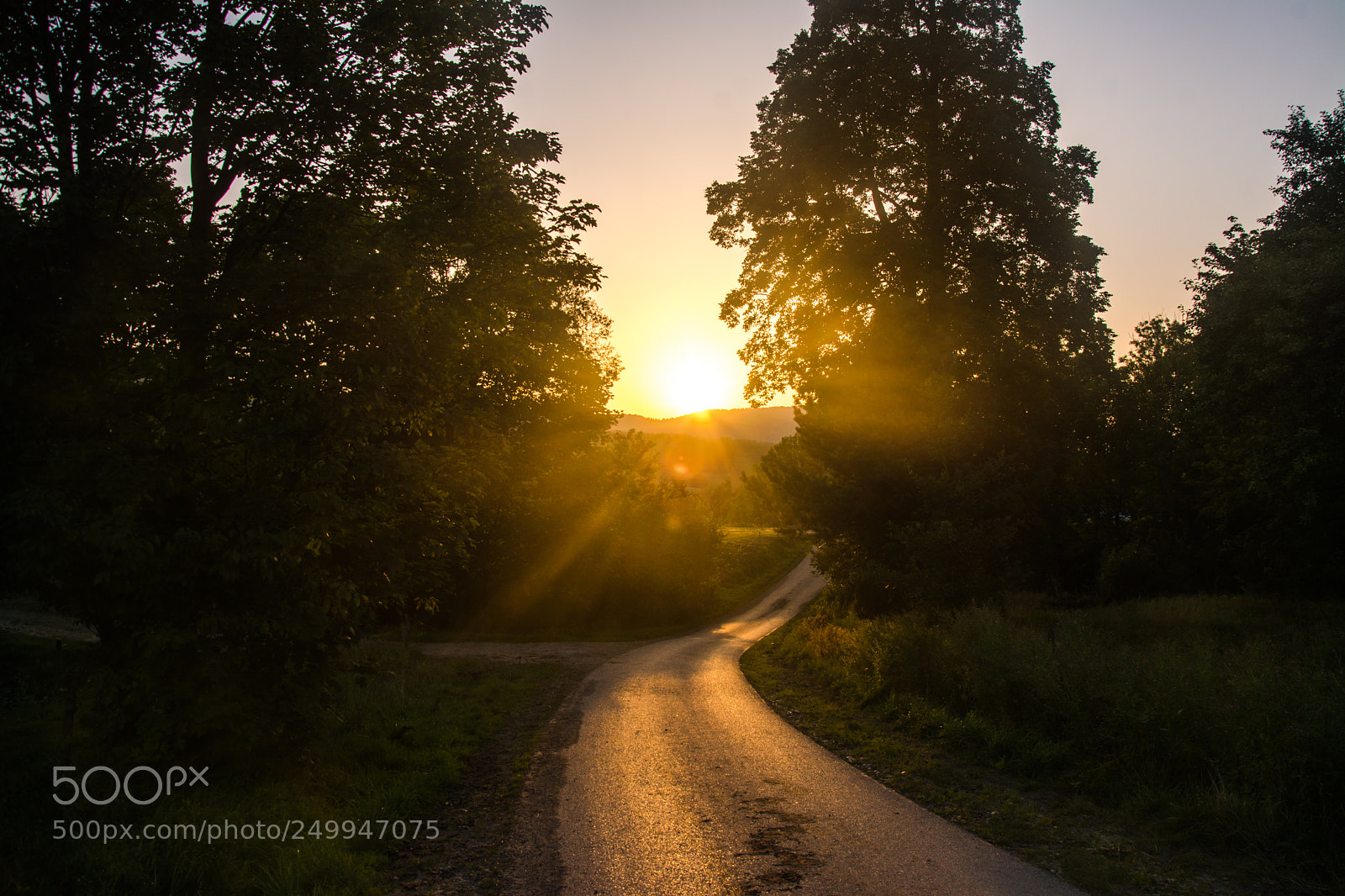 Nikon D7100 sample photo. Sunset above the road photography