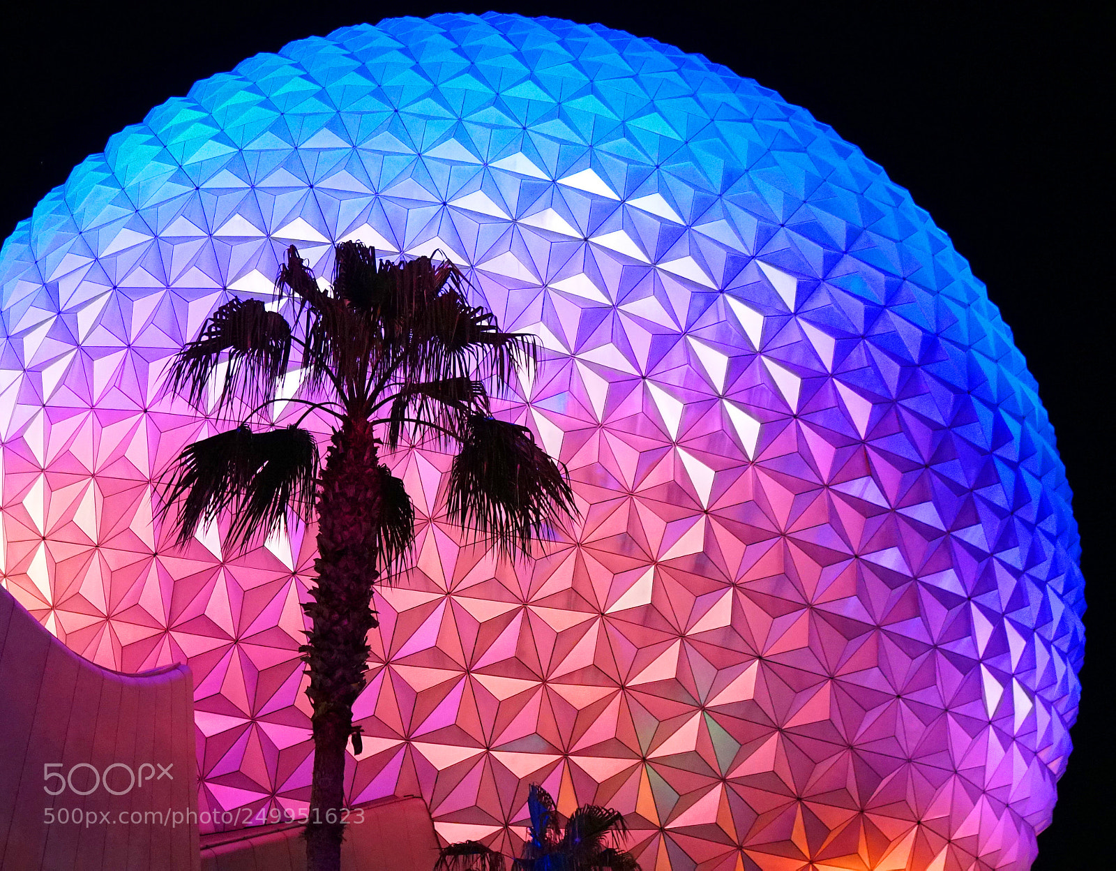 Sony a6500 sample photo. Epcot at night photography