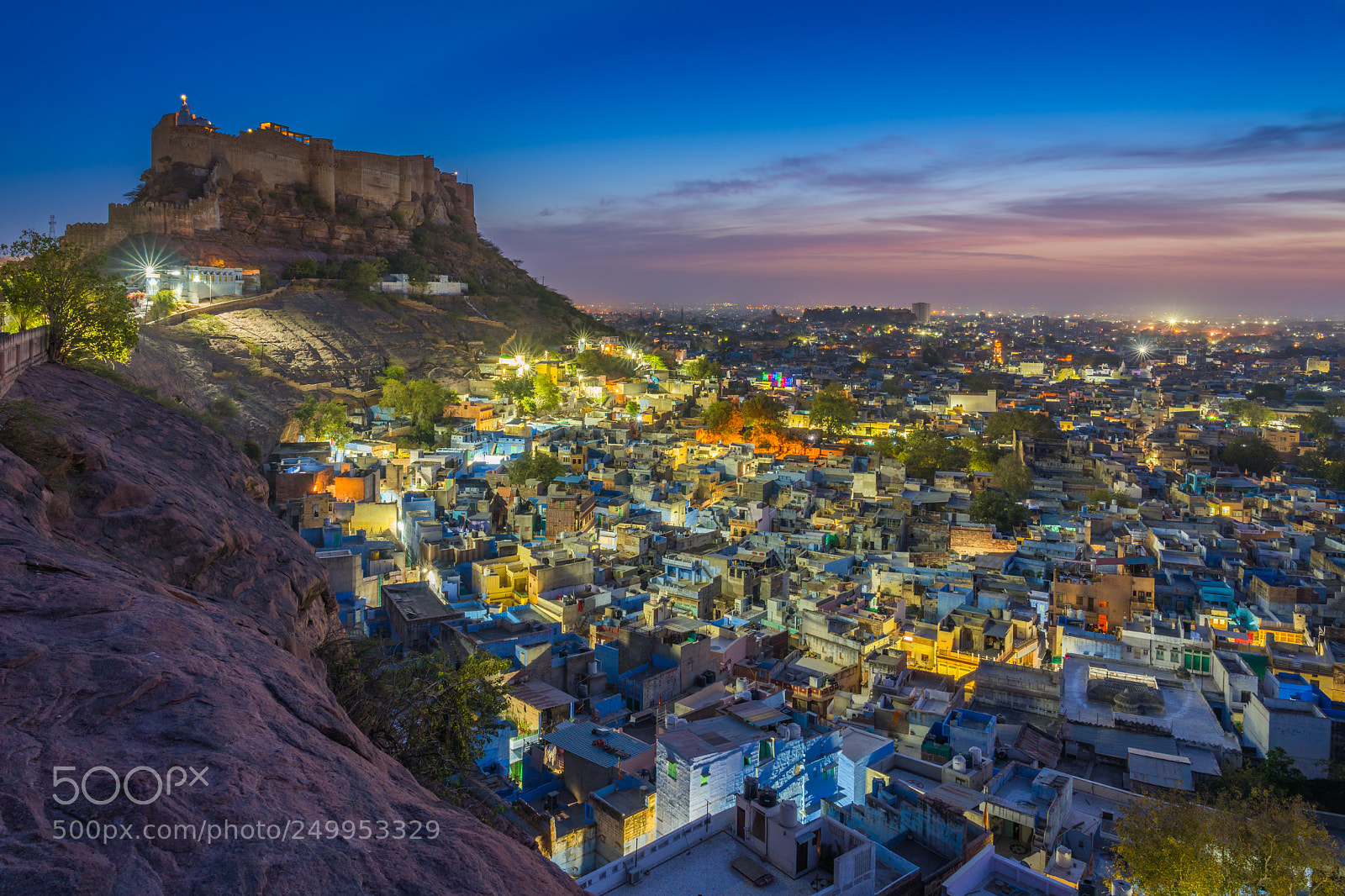 Sony a7R III sample photo. Blue city and mehrangarh photography