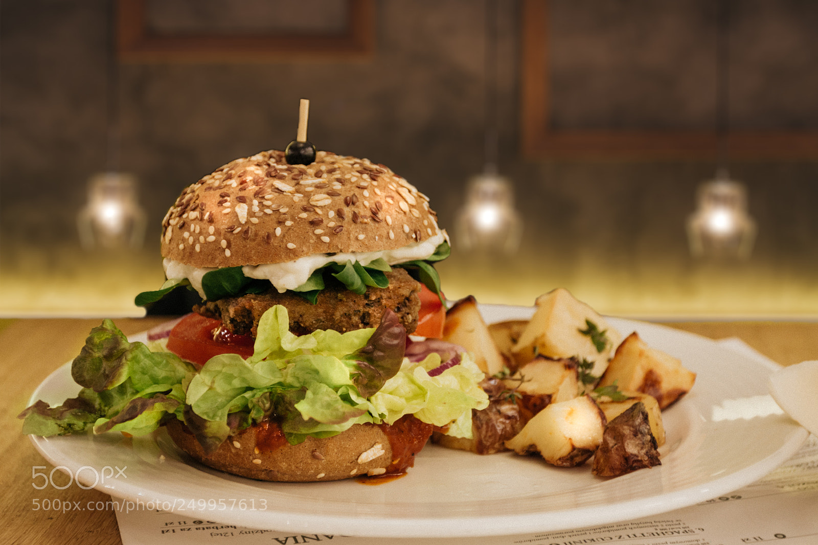 Canon EOS 40D sample photo. Seitan burger photography