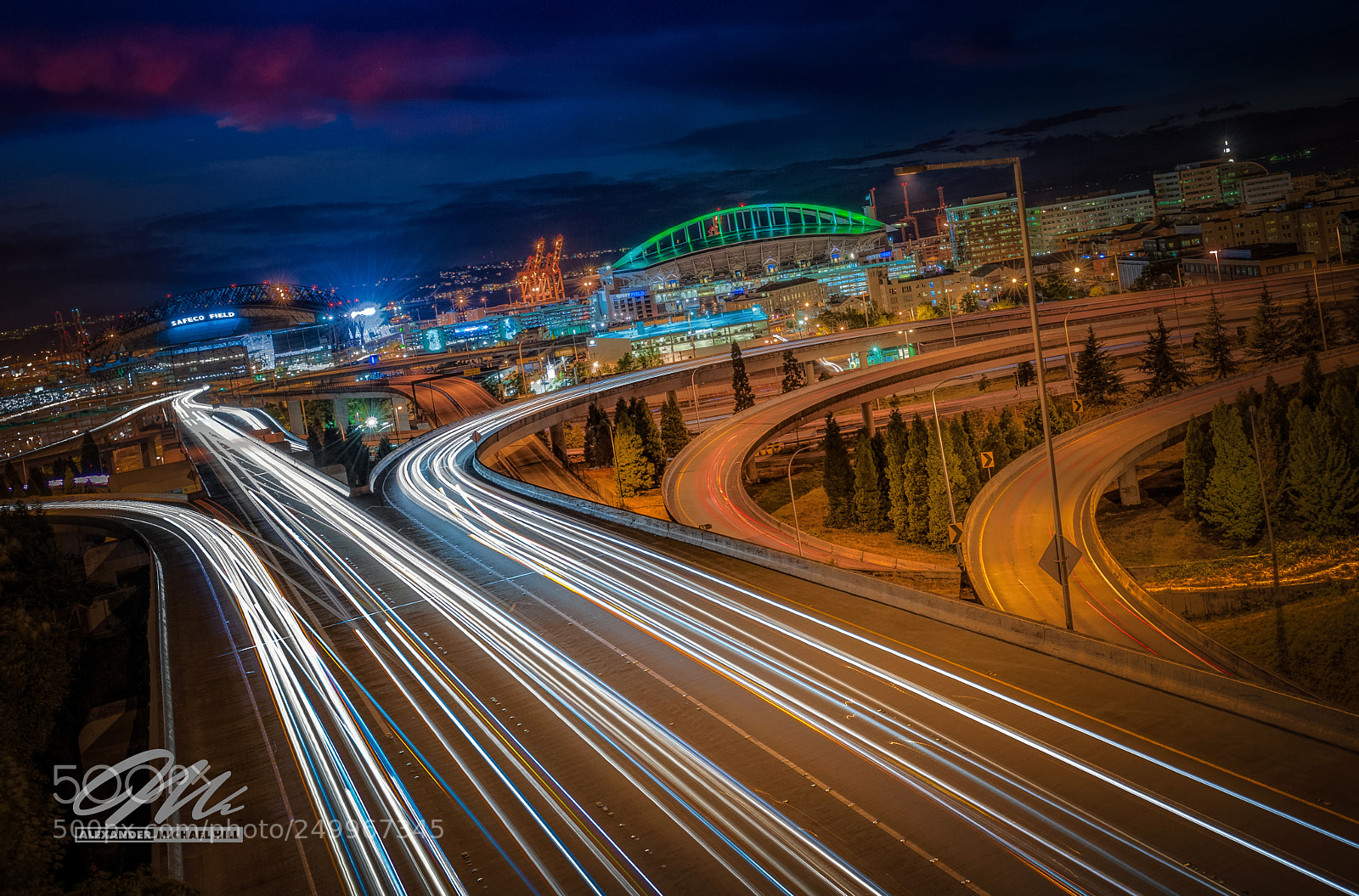 Nikon D3 sample photo. Seattle night photography