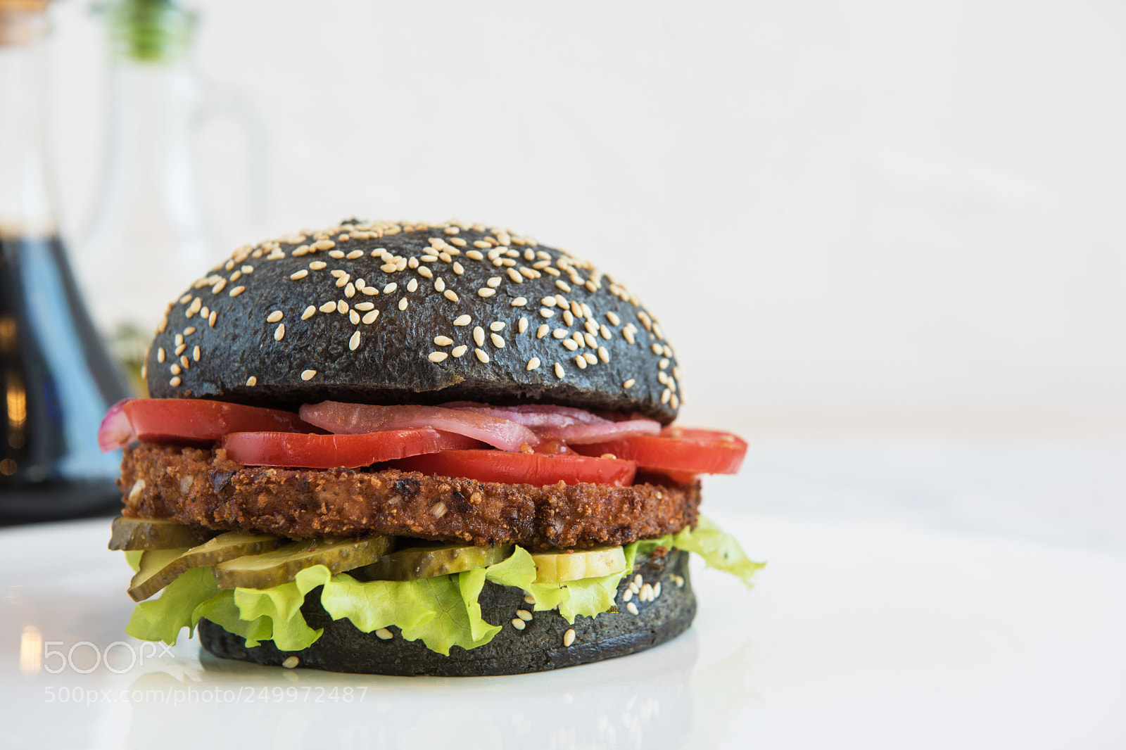 Nikon D810 sample photo. Big black burger photography