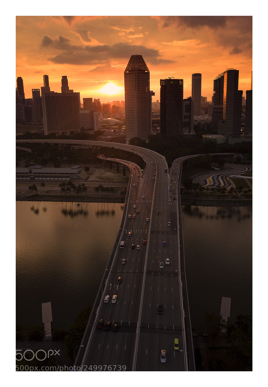 DJI FC220 sample photo. Highway photography