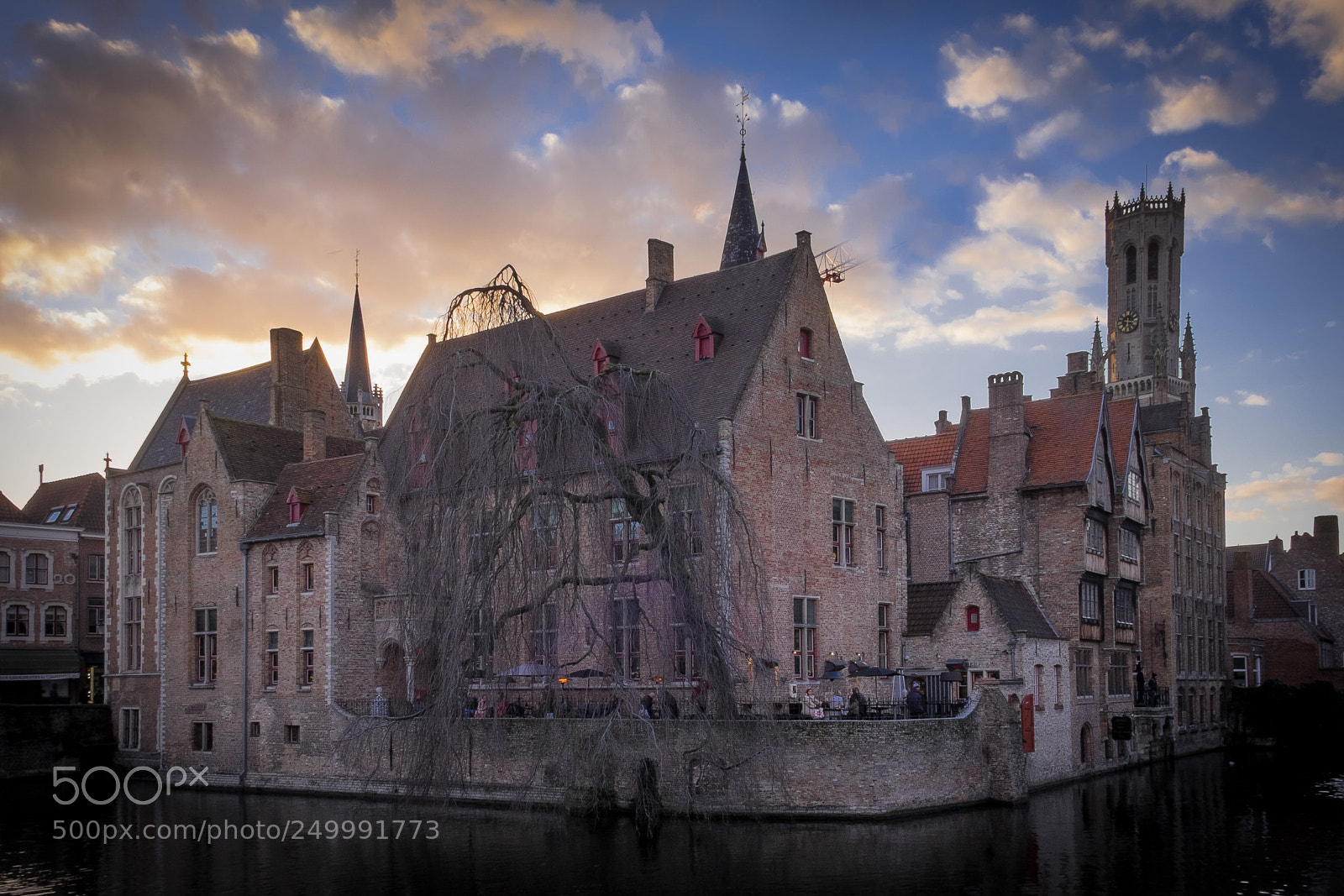 Fujifilm X-T1 sample photo. Sunset over bruges photography