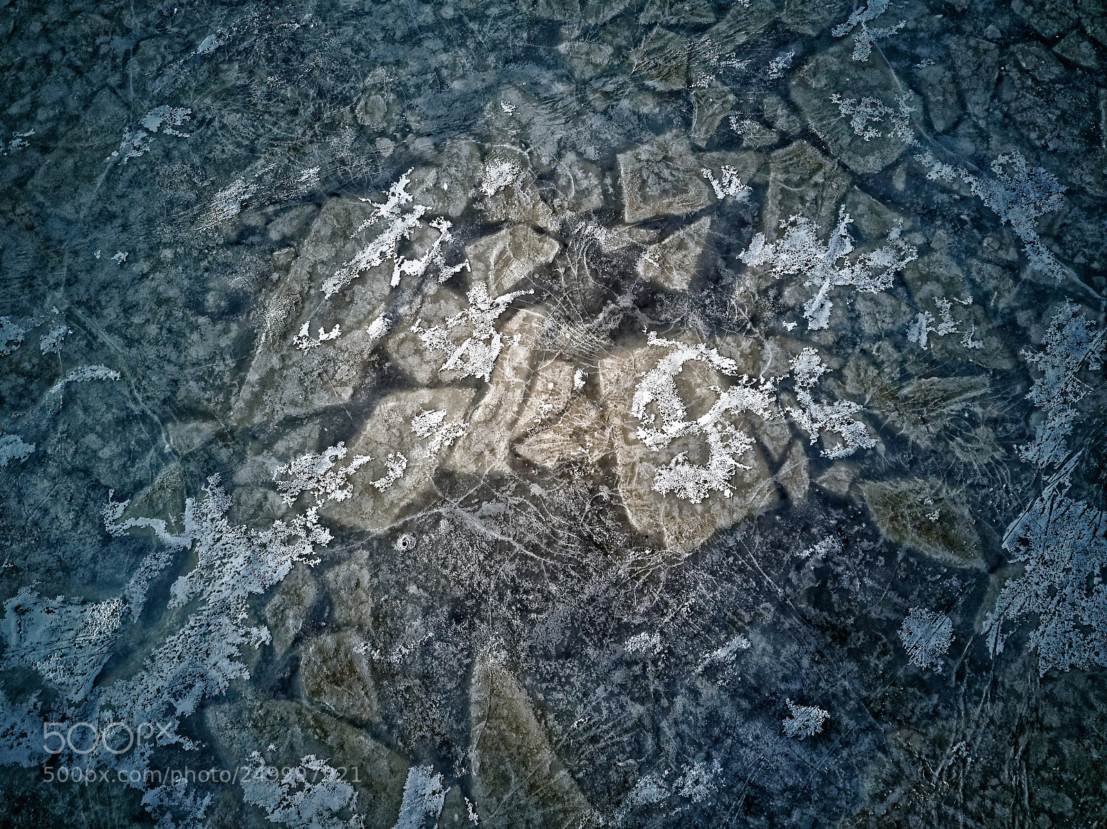DJI FC220 sample photo. Ice on ice photography