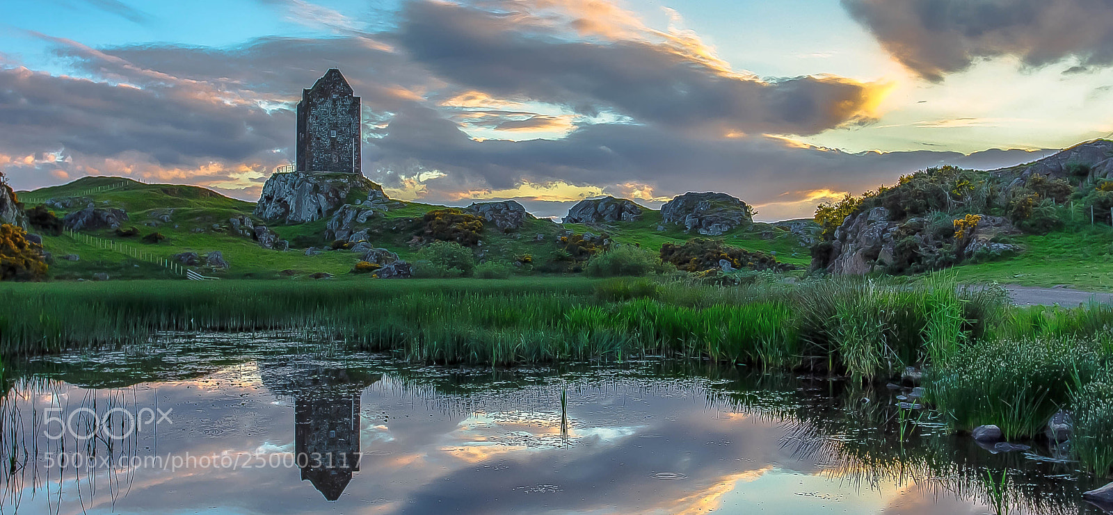 Canon EOS 60D sample photo. Smailholm tower reflection at photography