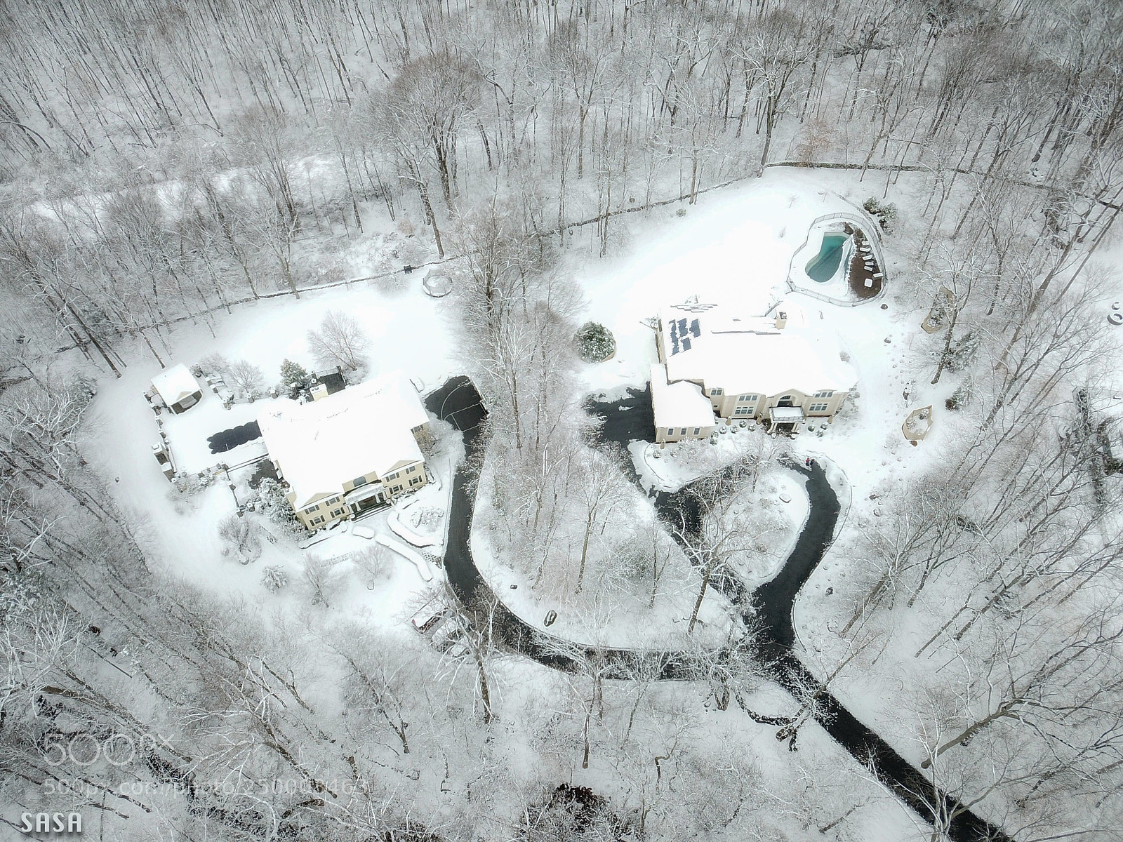 DJI FC220 sample photo. Heart in the snow photography