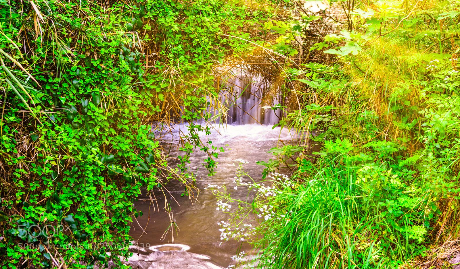 Nikon D7200 sample photo. View of small waterfall photography