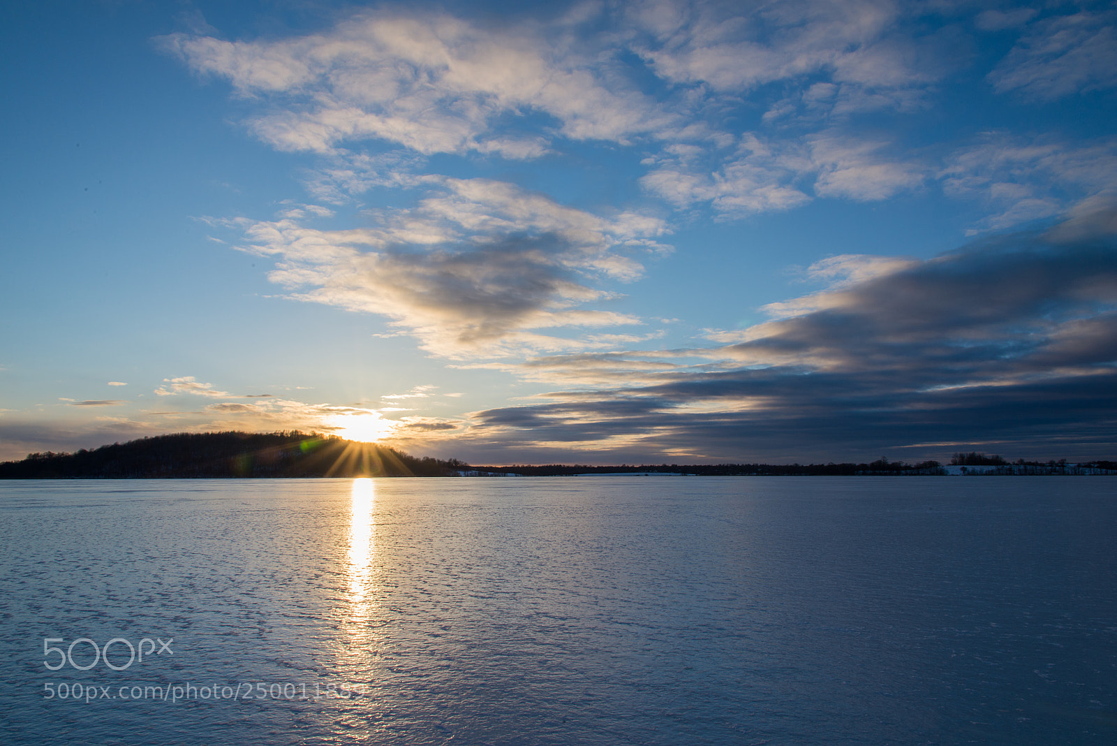 Nikon D610 sample photo. Sunset over the icy photography