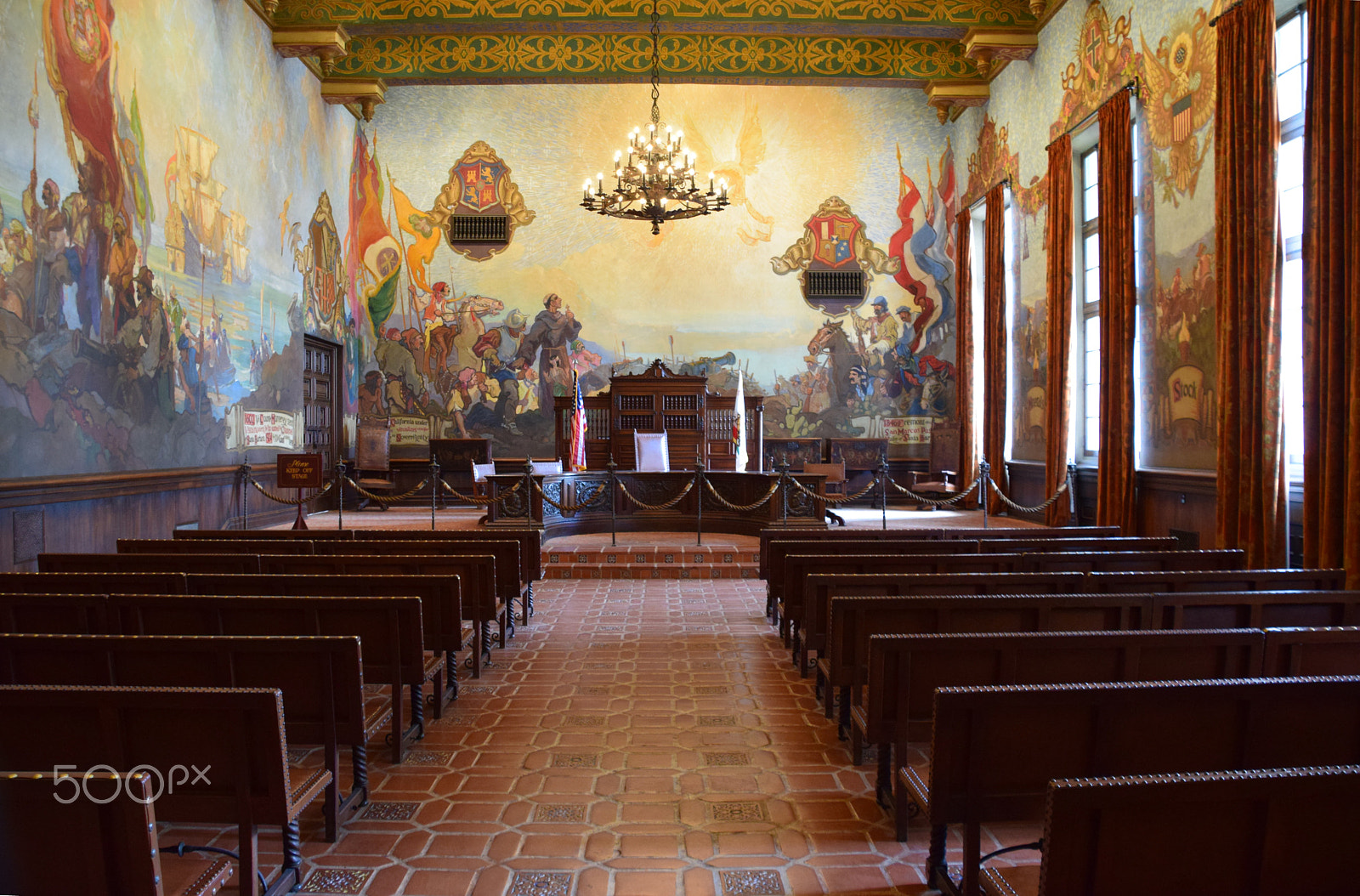 Nikon D5300 sample photo. Mural room, county courthouse, santa barbara photography
