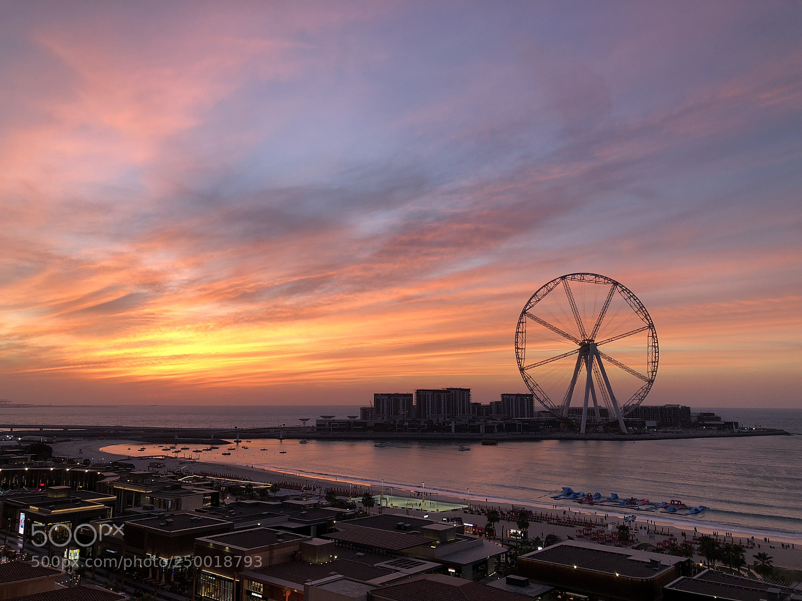 Apple iPhone 8 Plus sample photo. Sunset from dubai eye photography