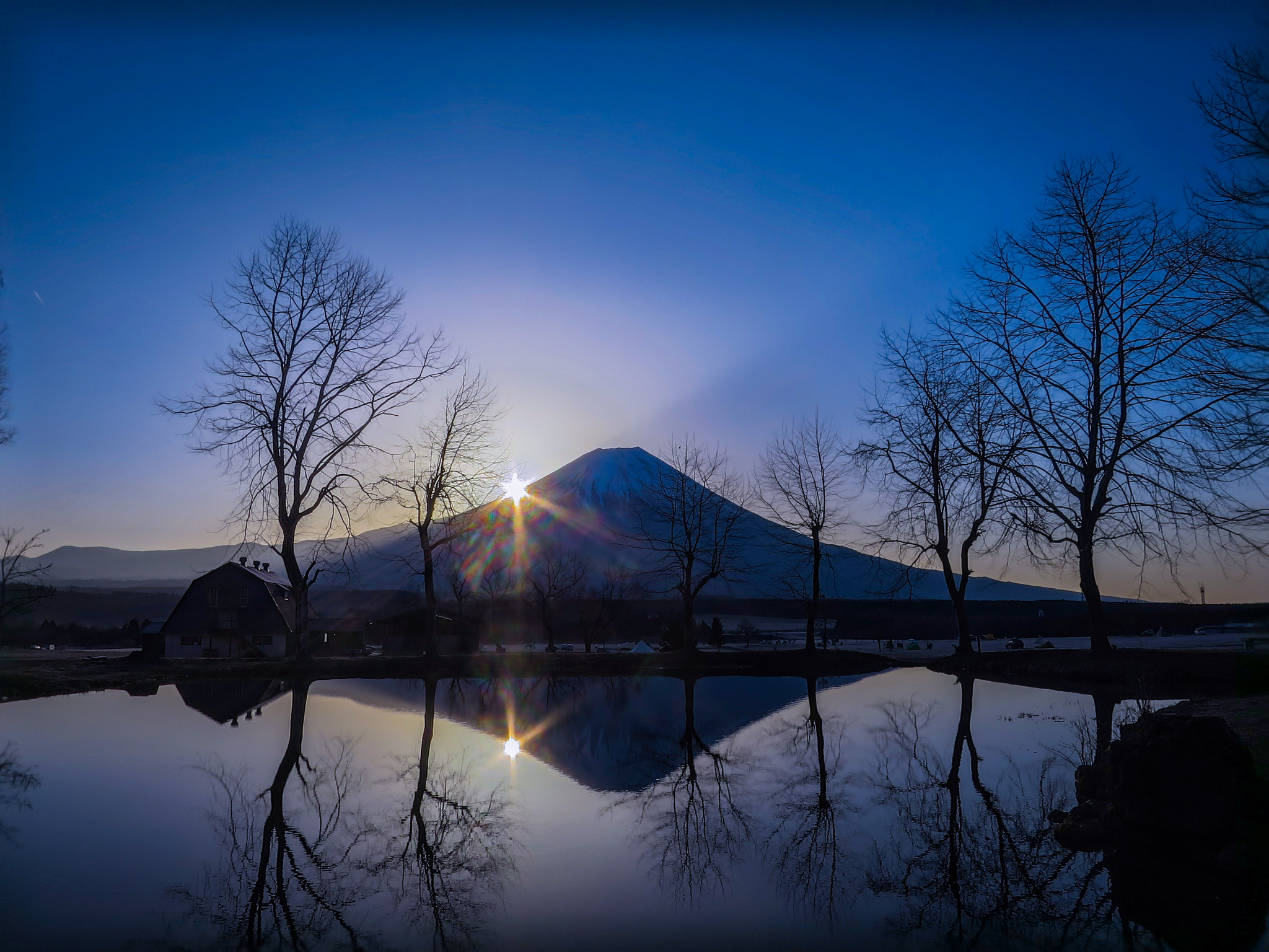 Canon PowerShot S120 sample photo. Reflection of sunrise from mt. fuji photography