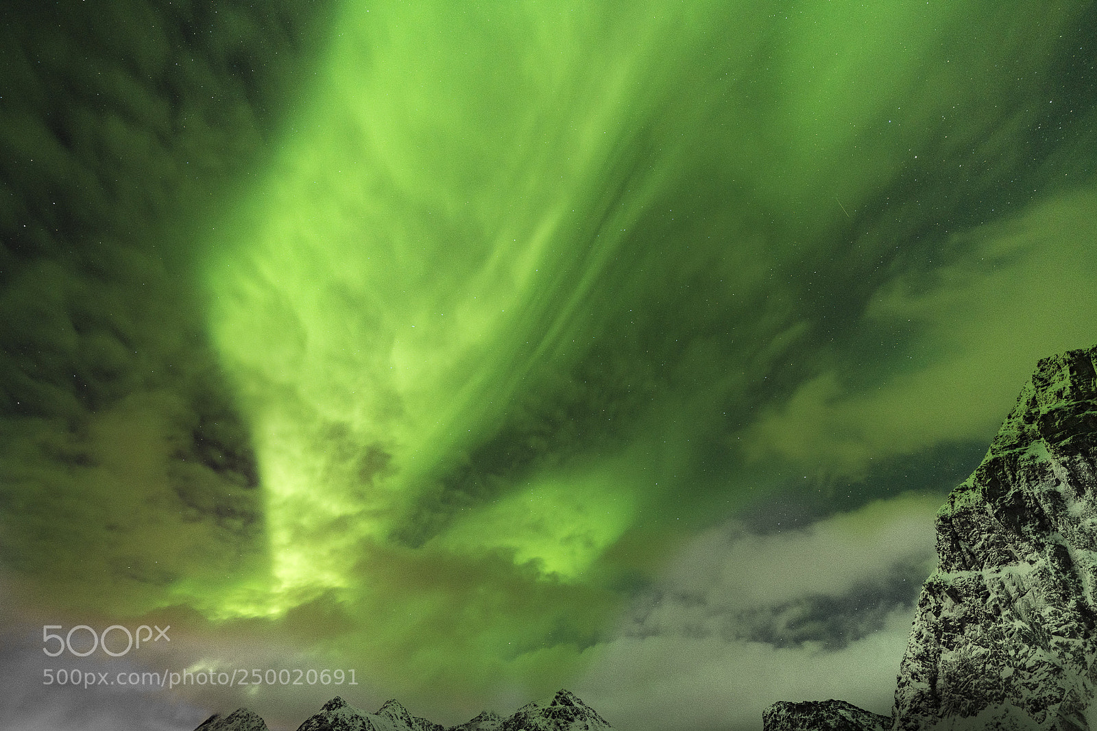Sony a7R III sample photo. Lofoten aurora 3 photography