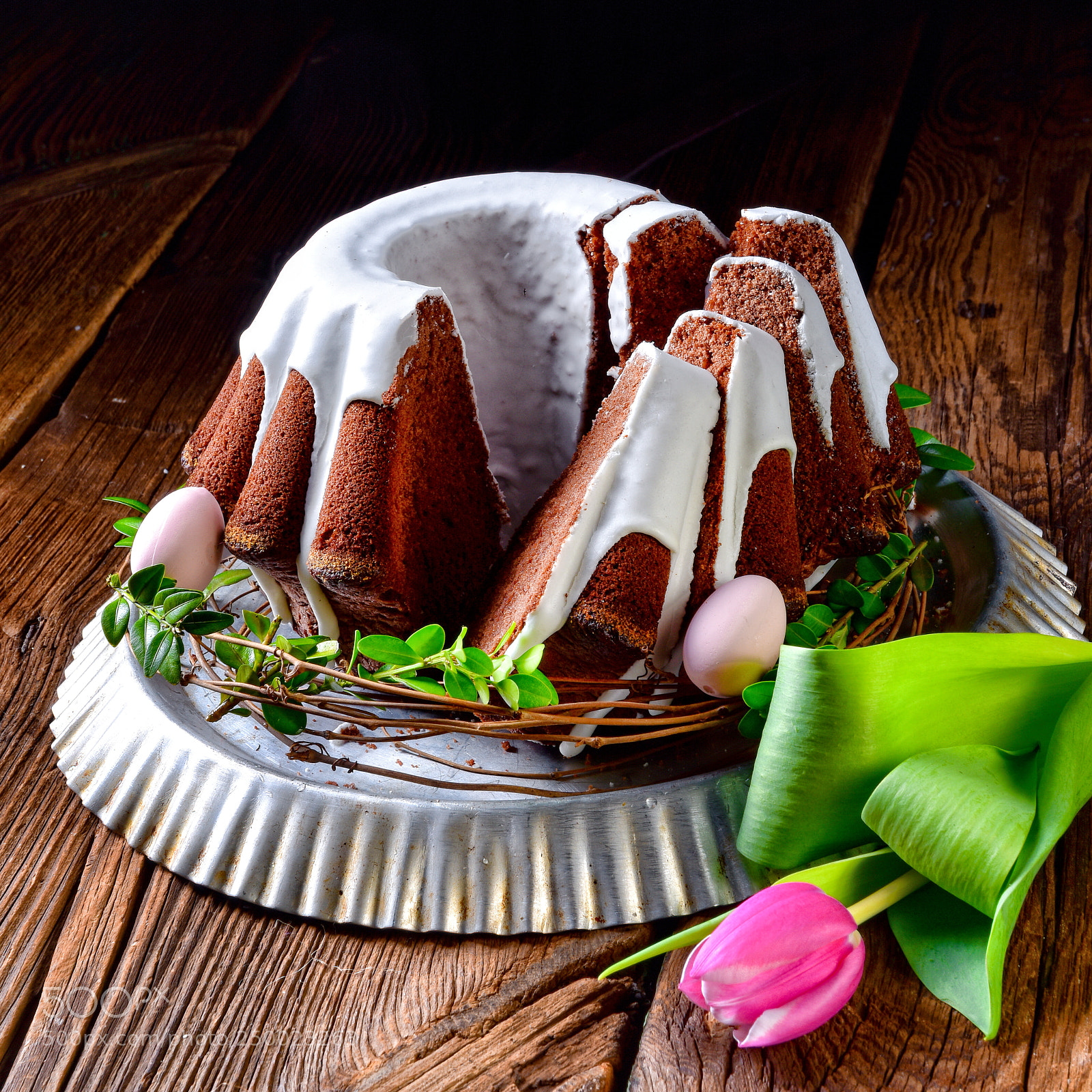 Nikon D810 sample photo. Delicious chocolate spring cake photography