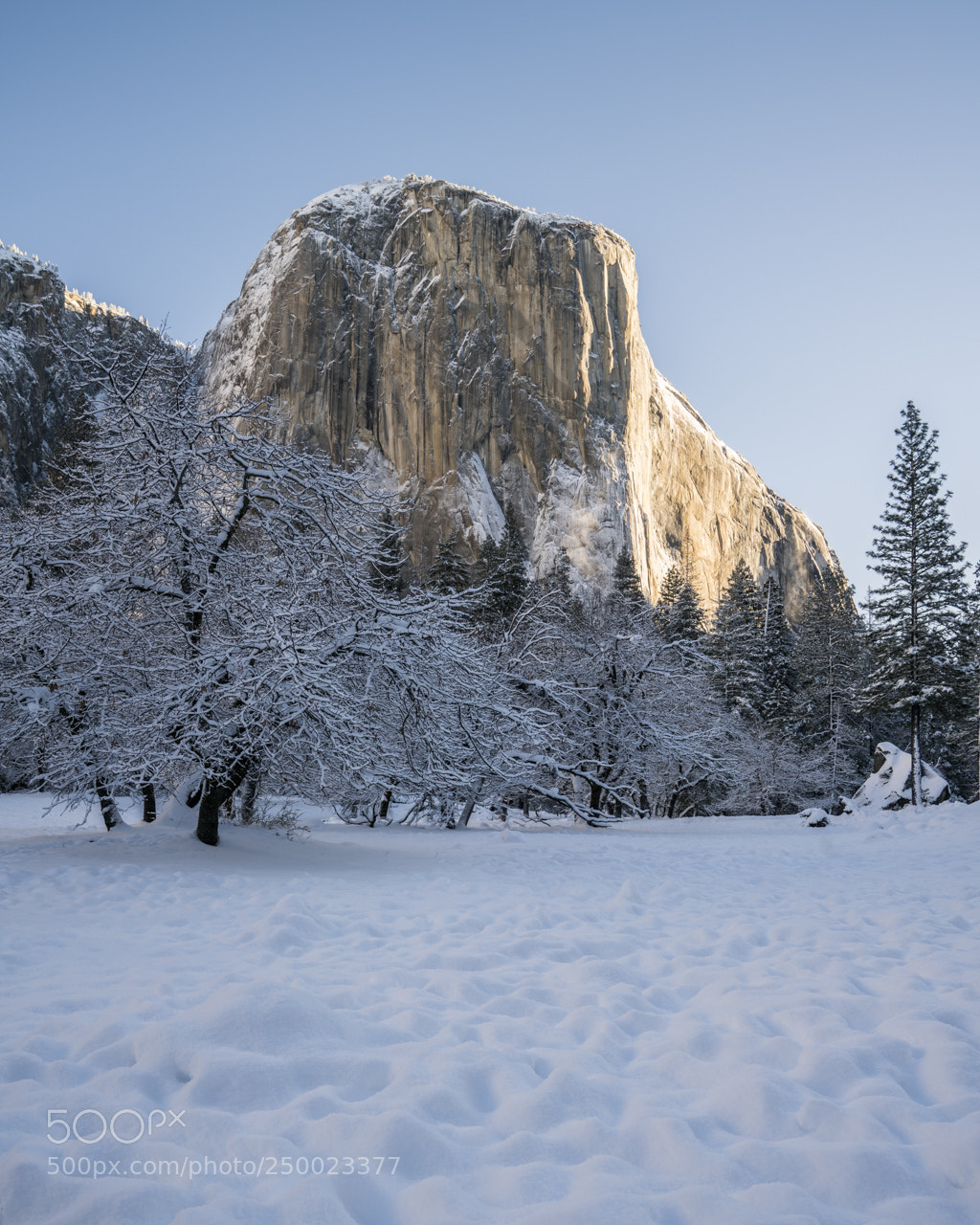 Sony a7R II sample photo. El capitan winter sunrise photography